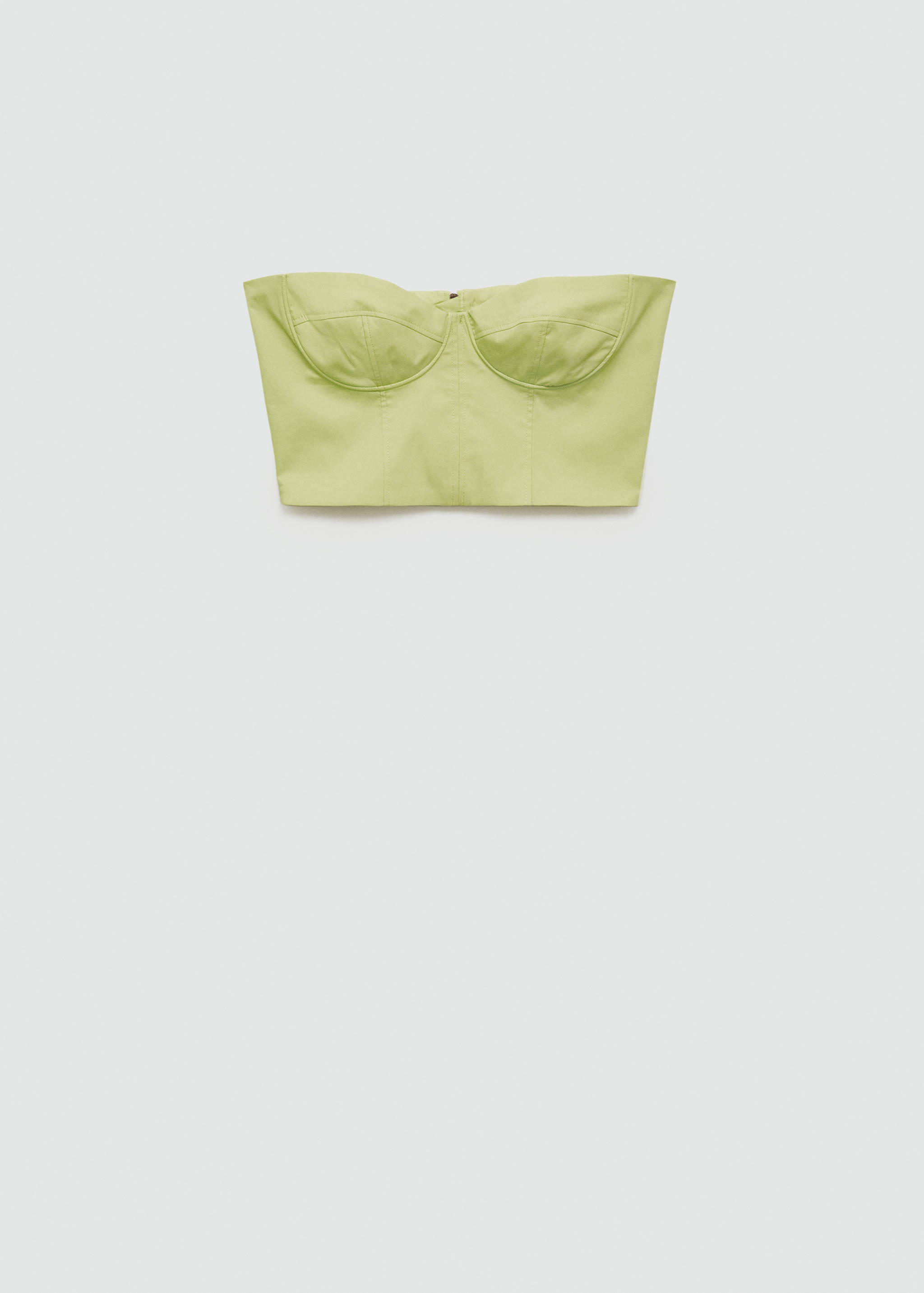 Crop top s výstřihem bez ramínek - Zboží bez modelu