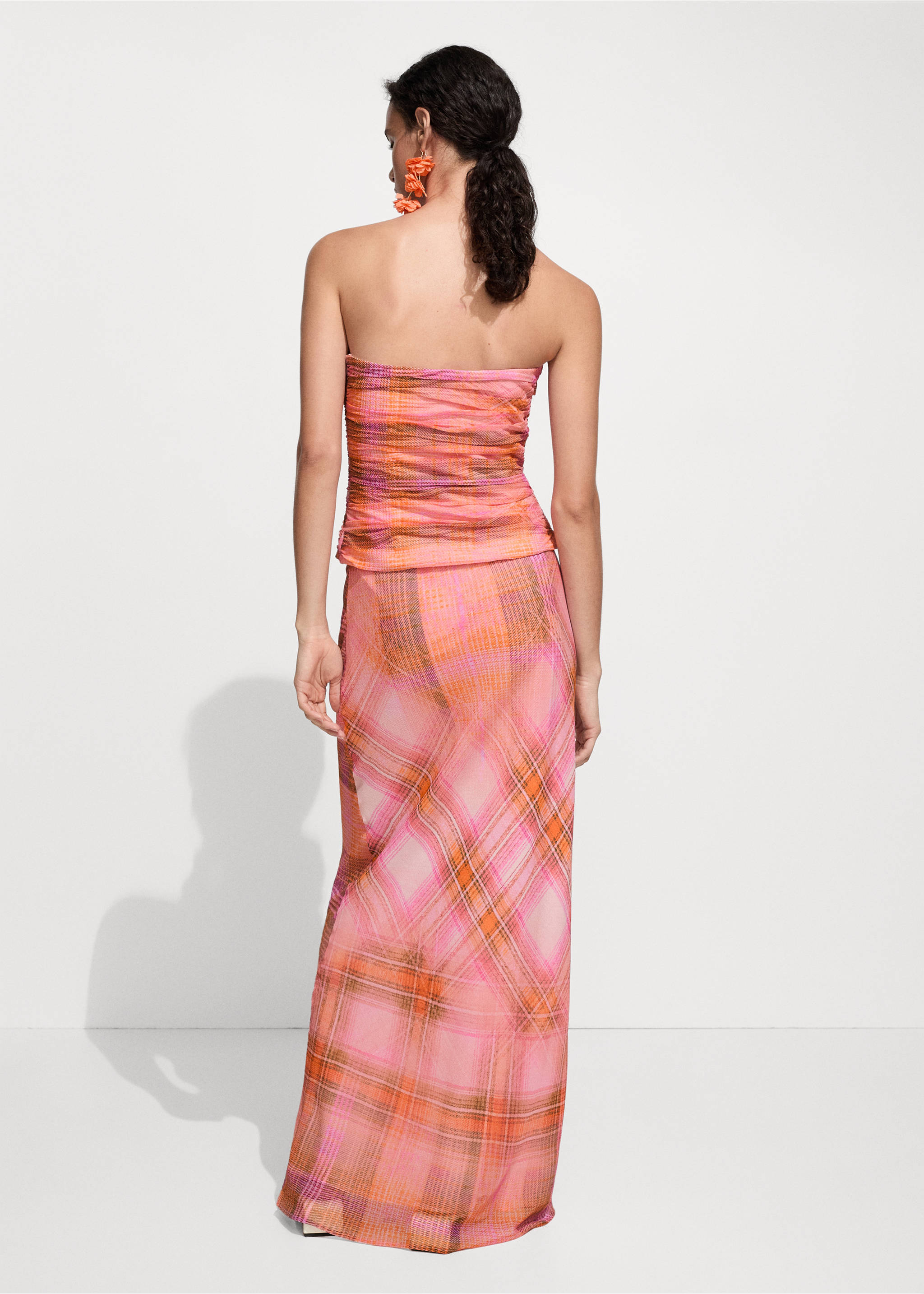 Saia comprida estampada - Verso do artigo, Laranja. Ref: 77080383-00.