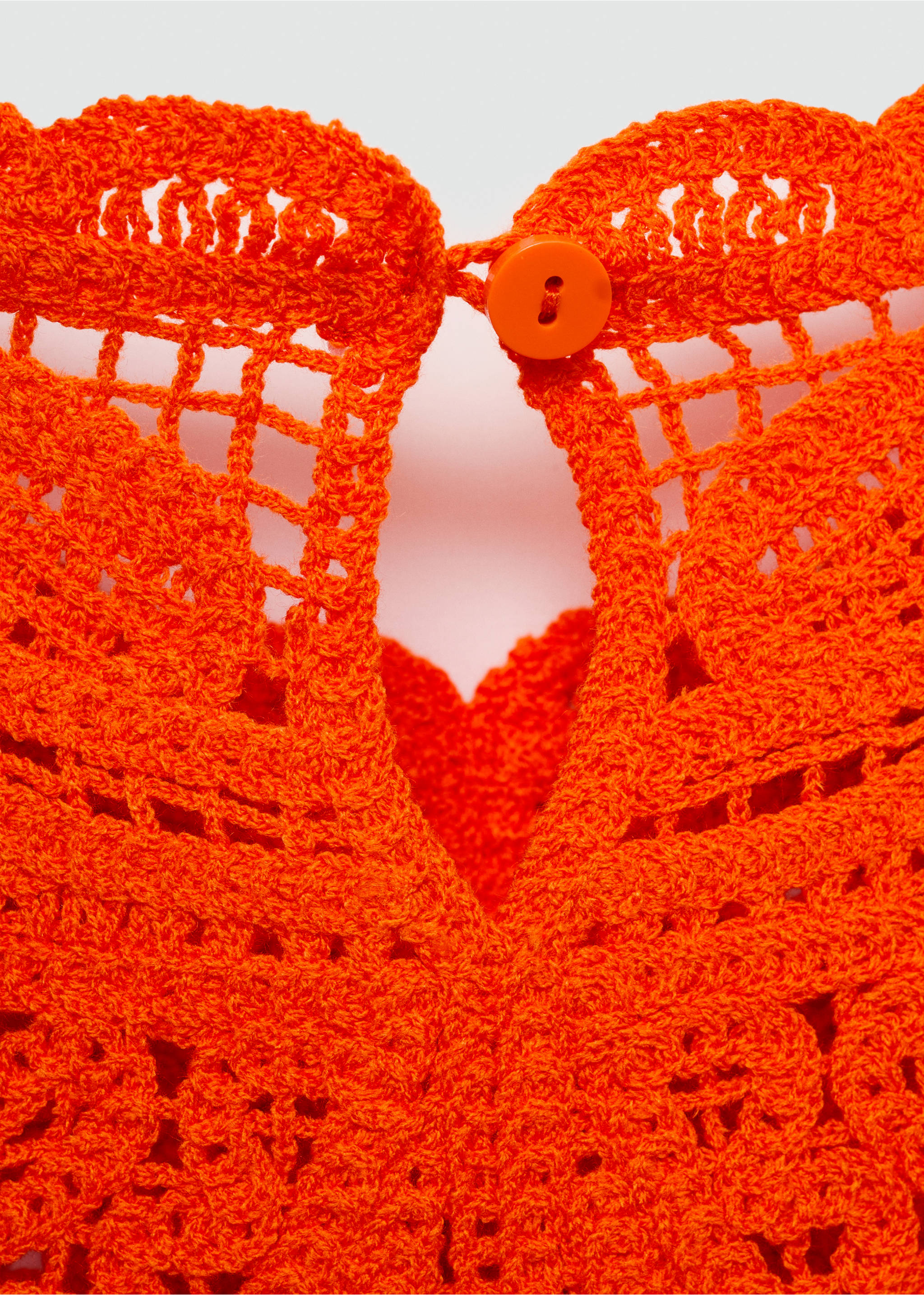 Top crochet fleurs - Détail de l'article 8, Orange. Ref: 77080385-00.
