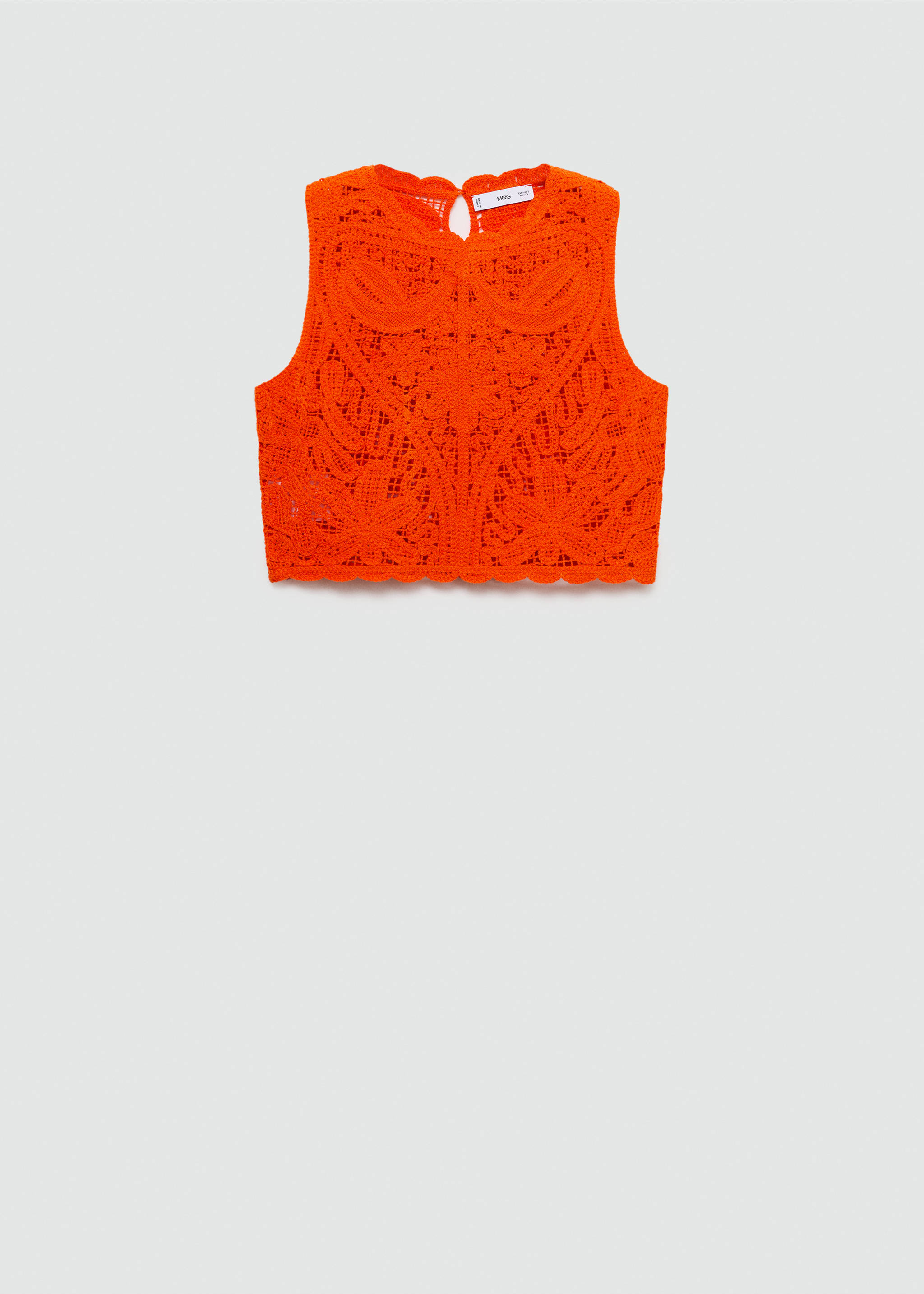 Top crochet fleurs - Article sans modèle, Orange. Ref: 77080385-00.