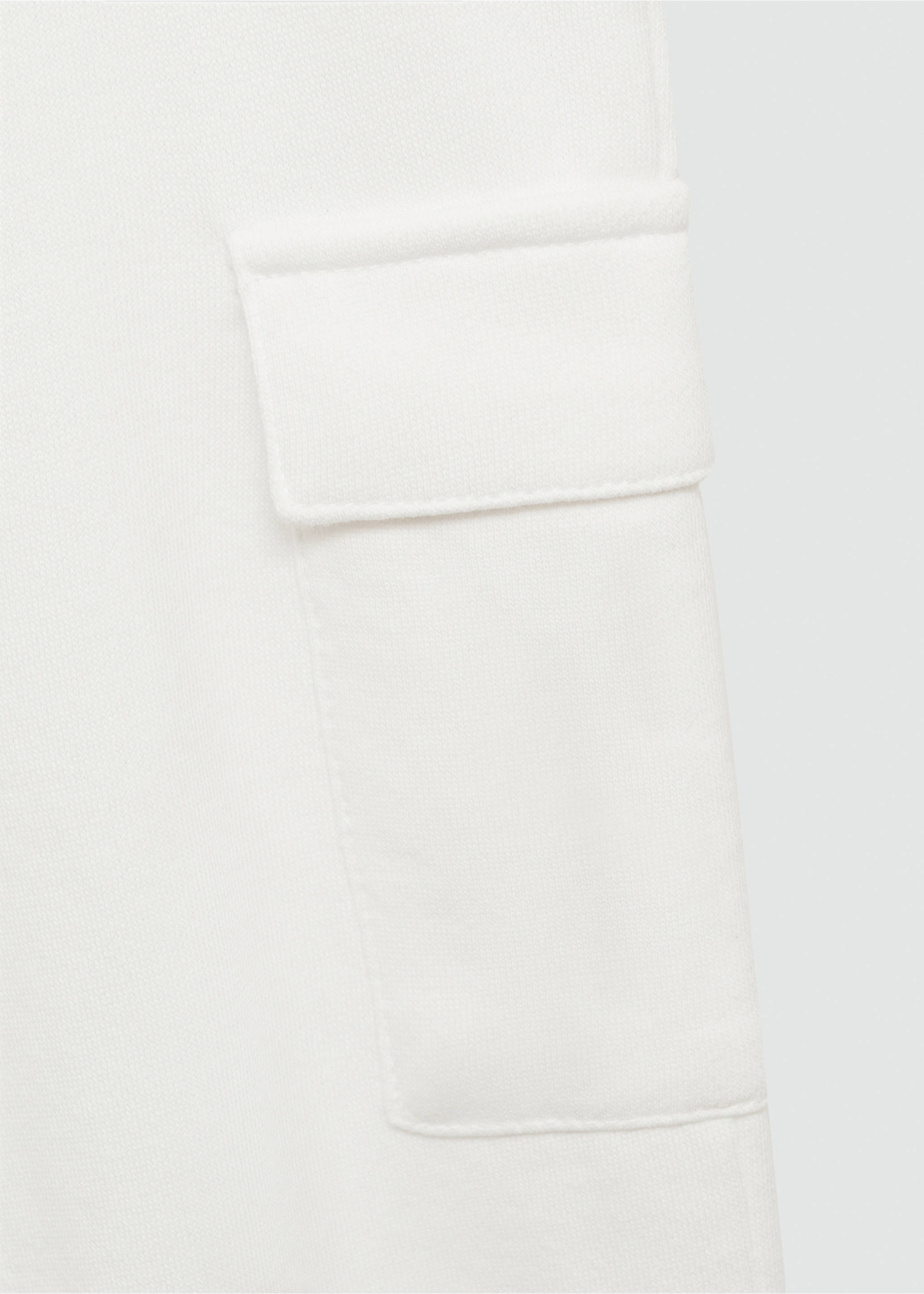 Cotton cargo trousers - Details of the article 8, Off White. Ref: 77080386-00.