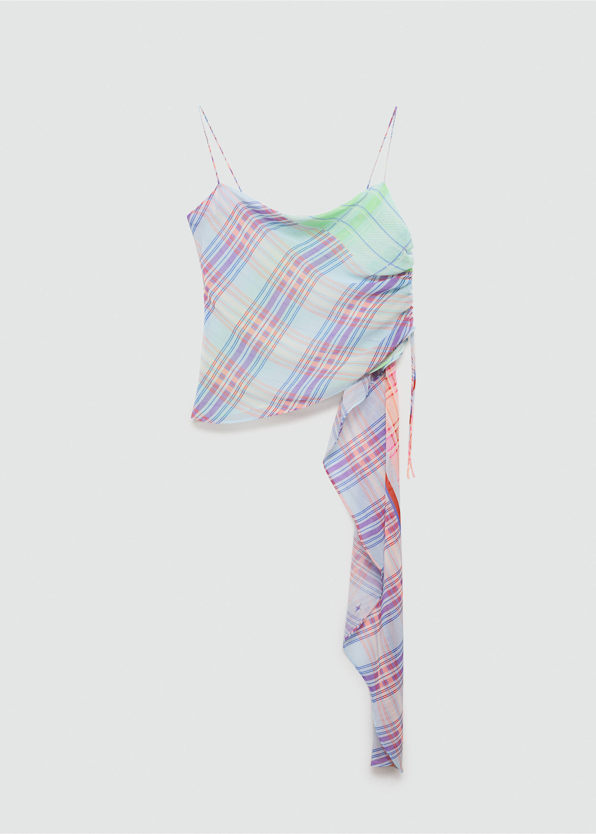 Top volant asymétrique - Article sans modèle, Bleu. Ref: 77080387-00.