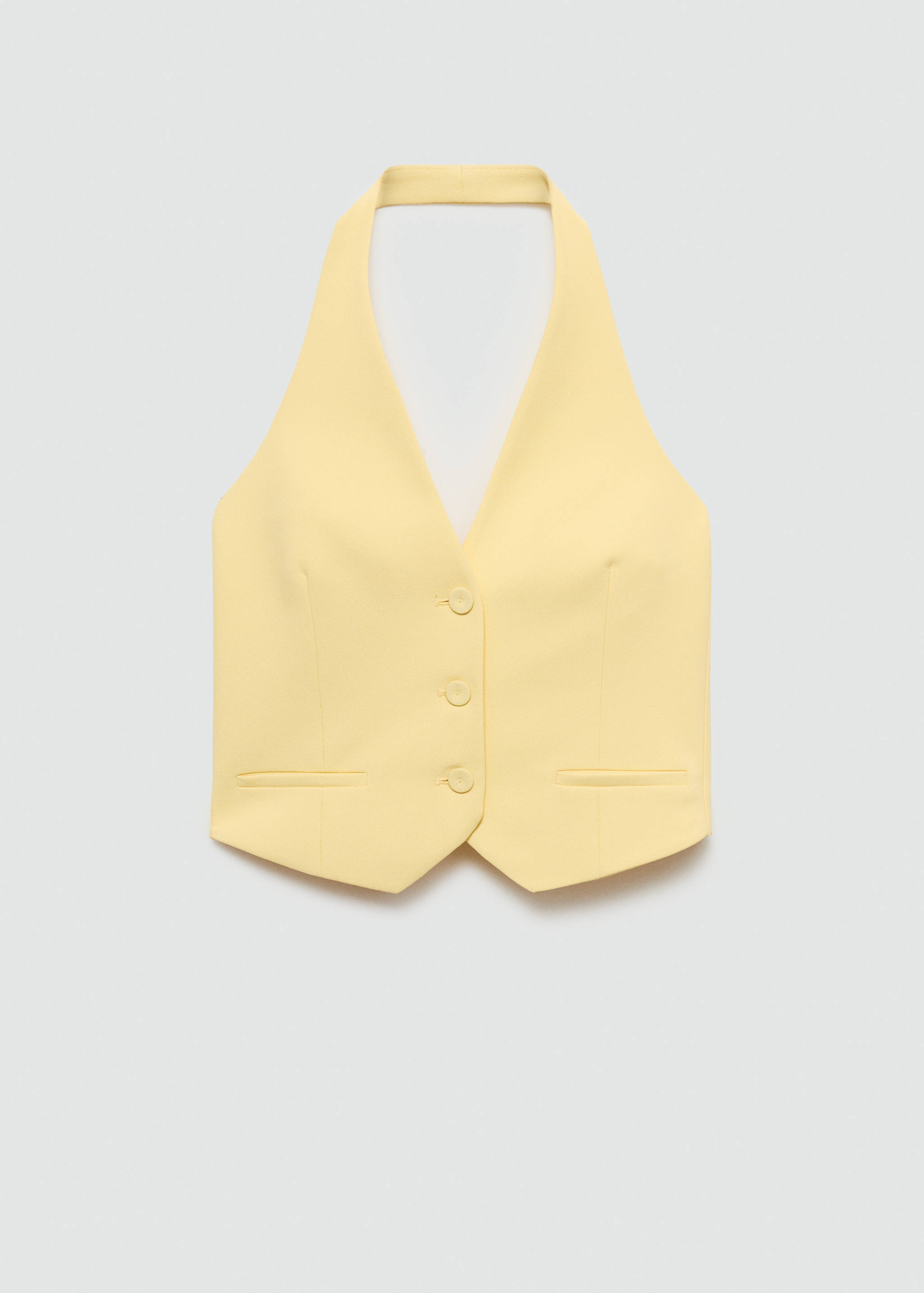 Halter-neck gilet with buttons - Article without model