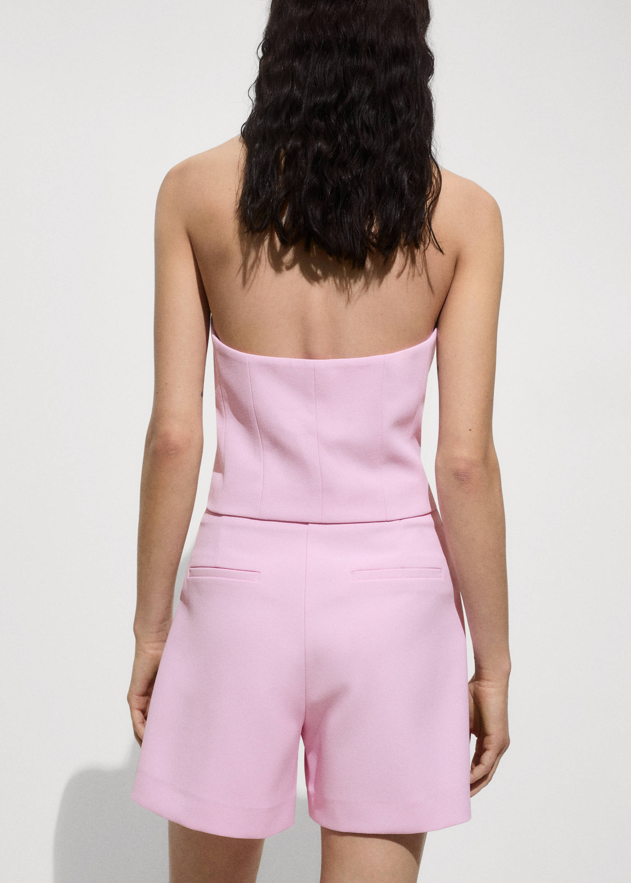 Halter-neck gilet with buttons - Reverse of the article