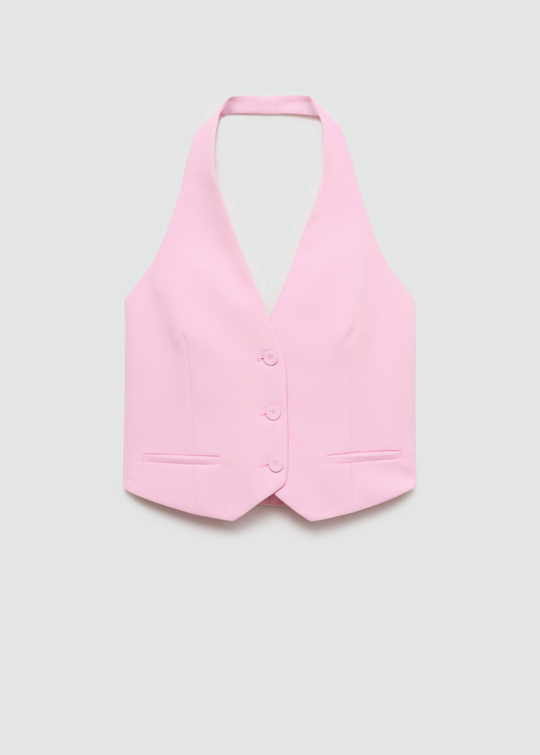 Halter-neck gilet with buttons - Article without model