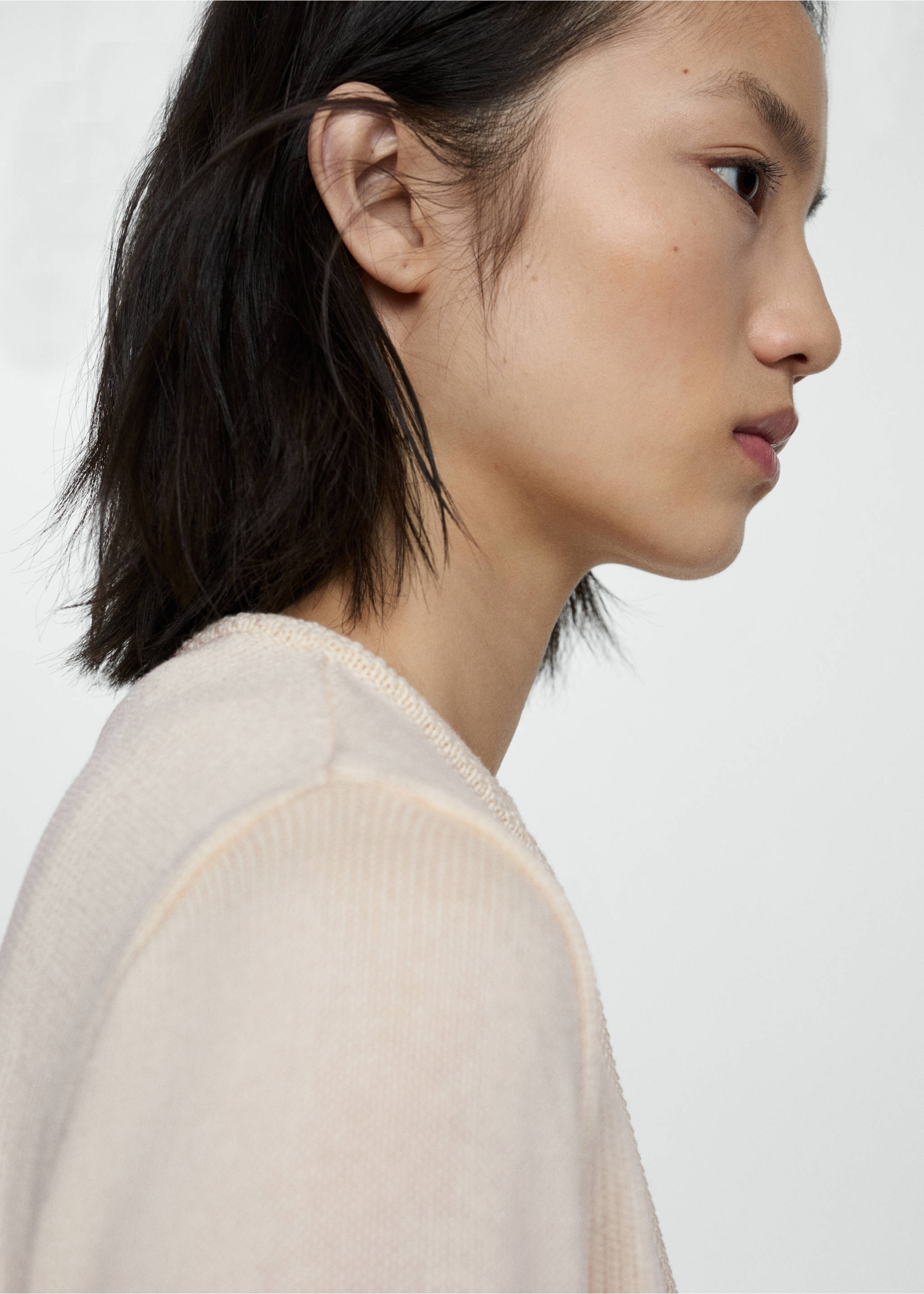 Stickad cardigan juvelknappar - Detaljer om artikeln 1, Rå. Ref: 77080389-00.