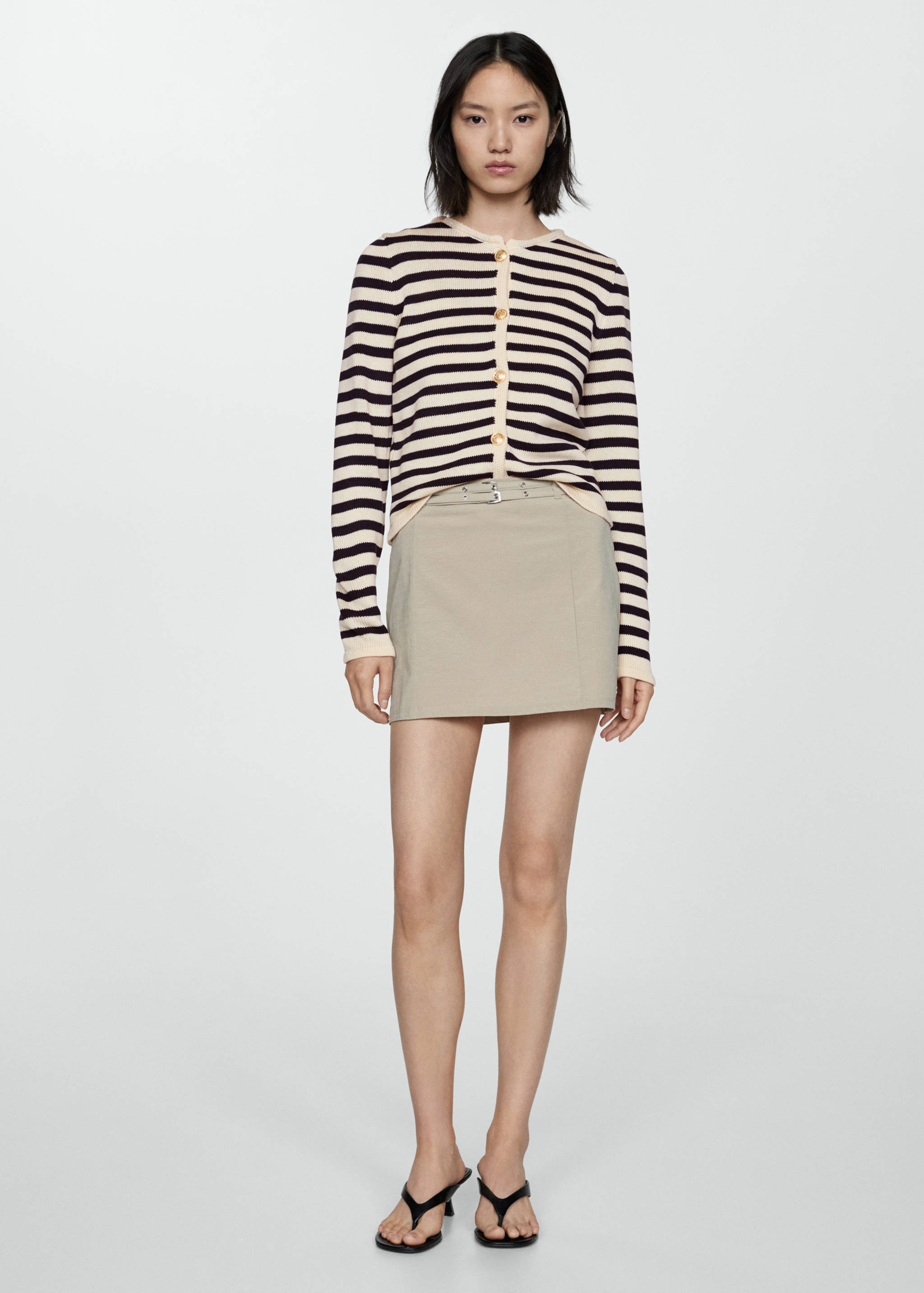 Stickad cardigan juvelknappar - Allmän bild