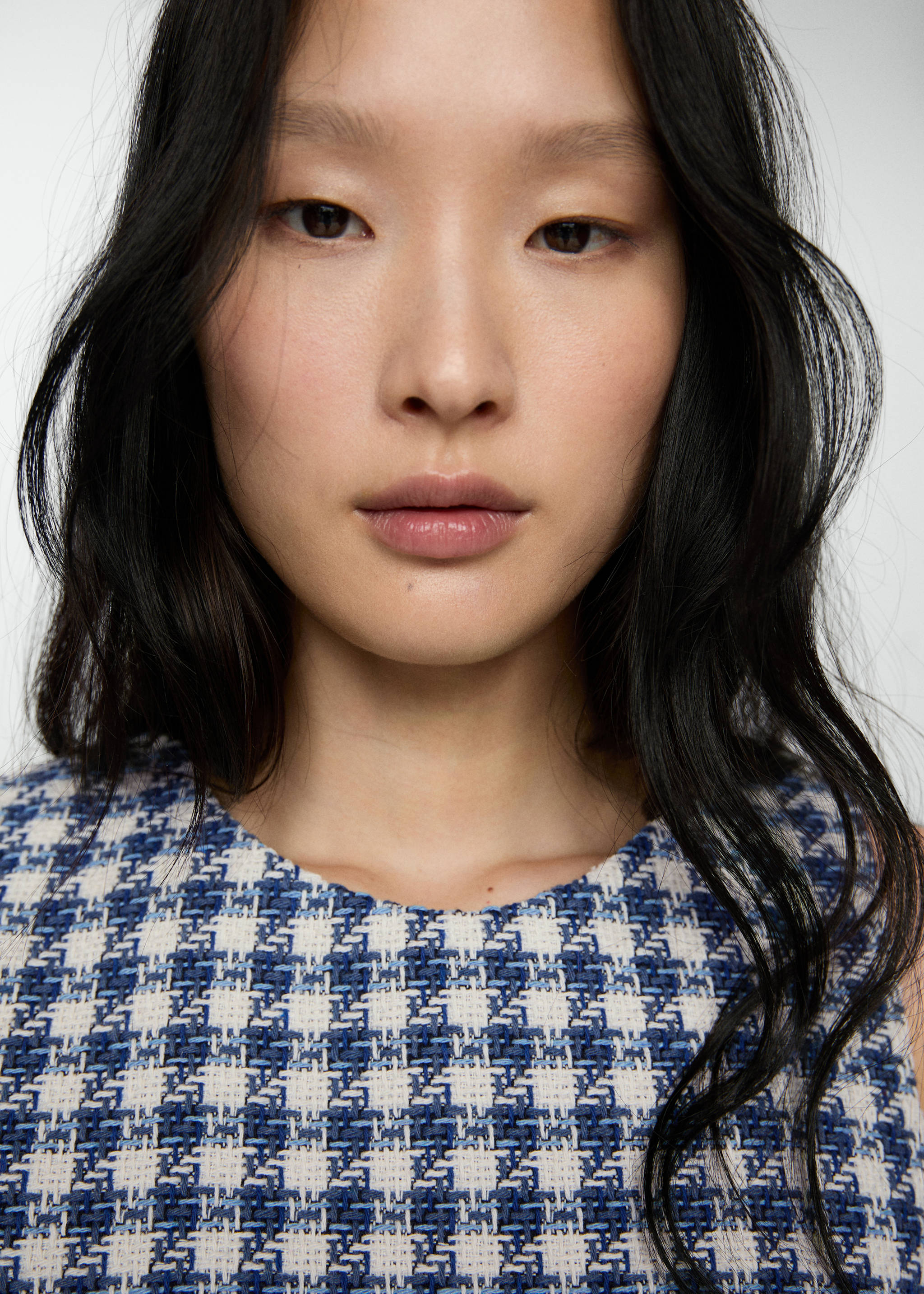 Houndstooth dress with belt - Details of the article 1