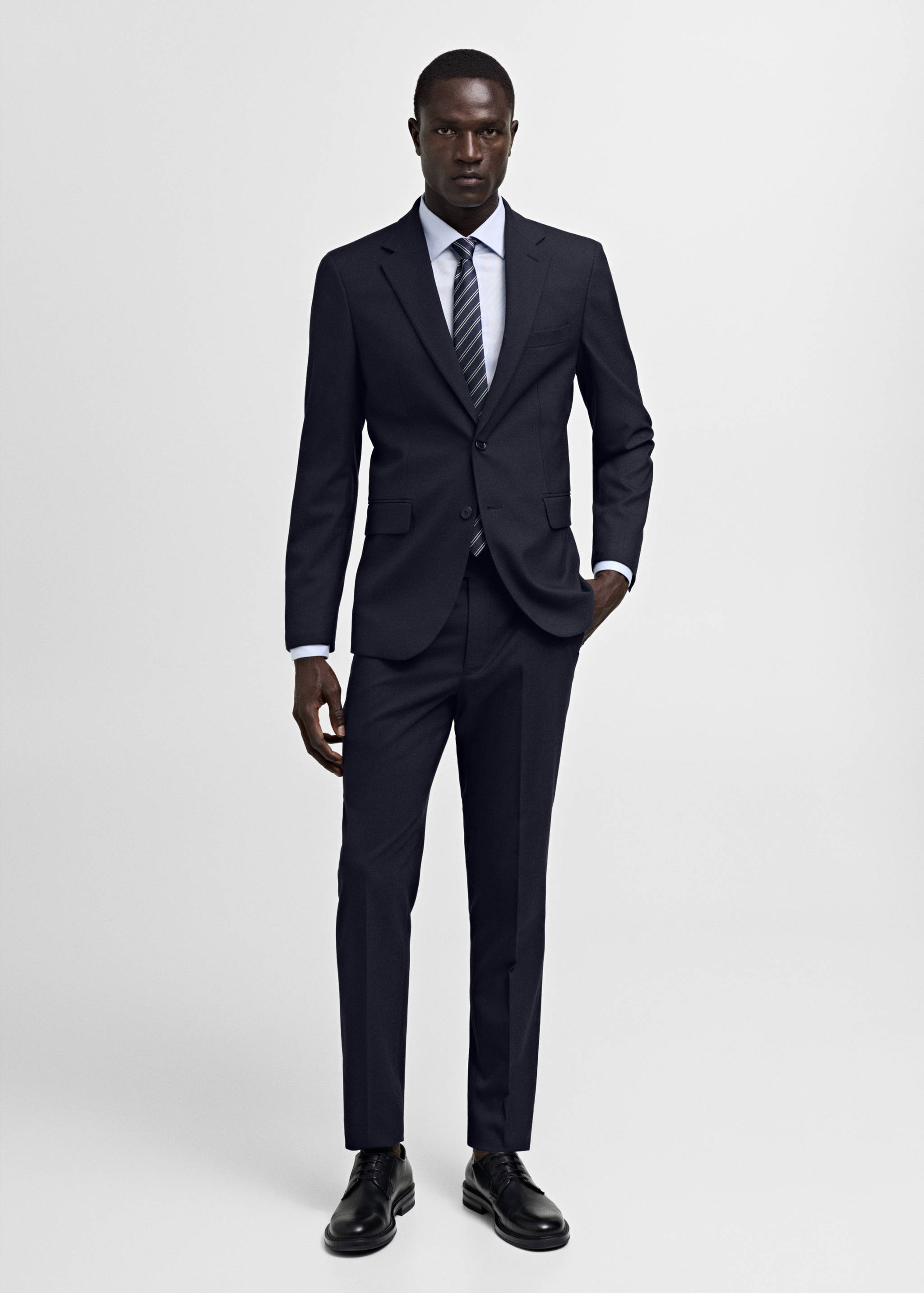 Slim Fit-Anzugjacke aus Comfort-Stretch-Gewebe - Allgemeine Ansicht