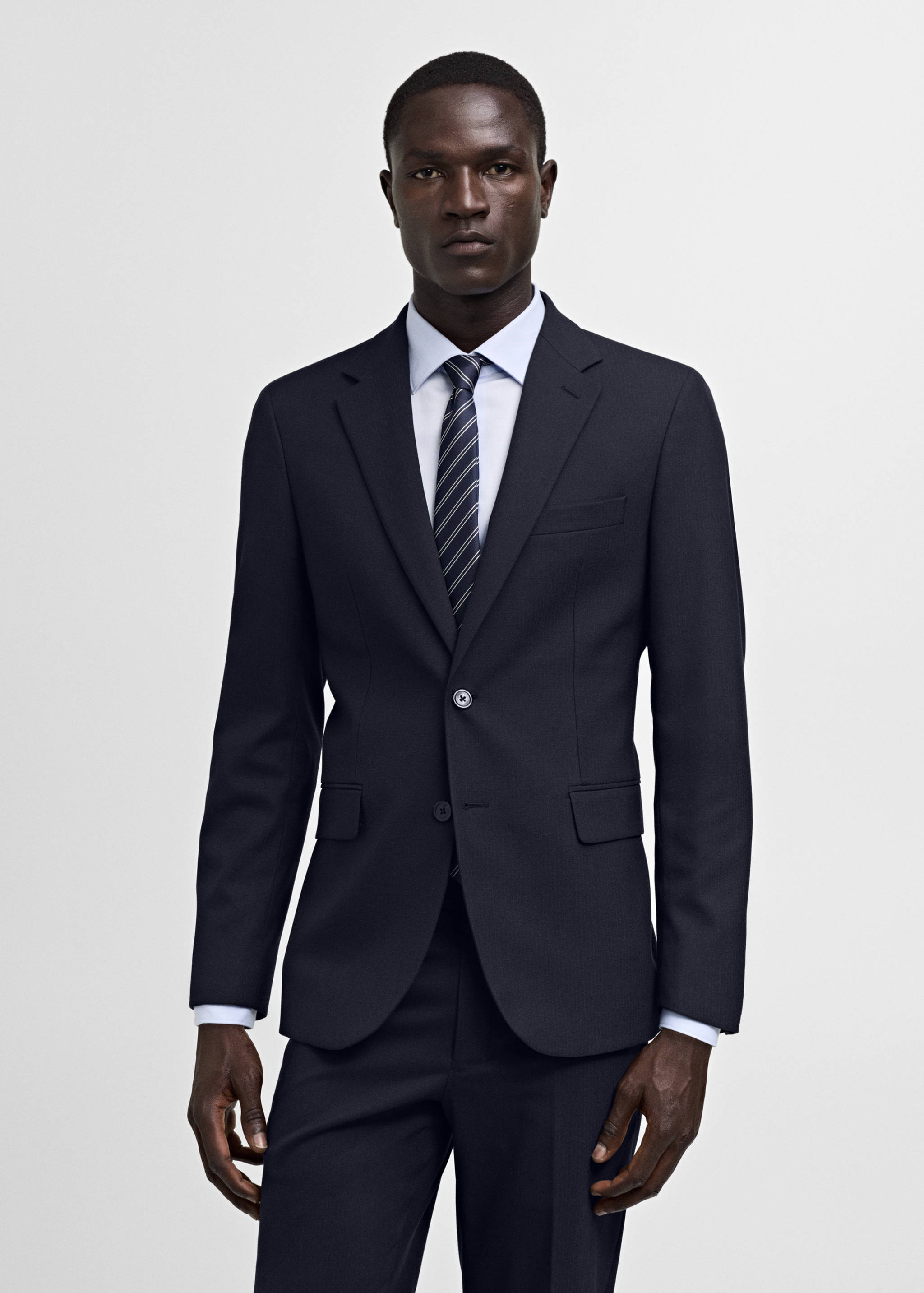 Slim Fit-Anzugjacke aus Comfort-Stretch-Gewebe - Mittlere Ansicht