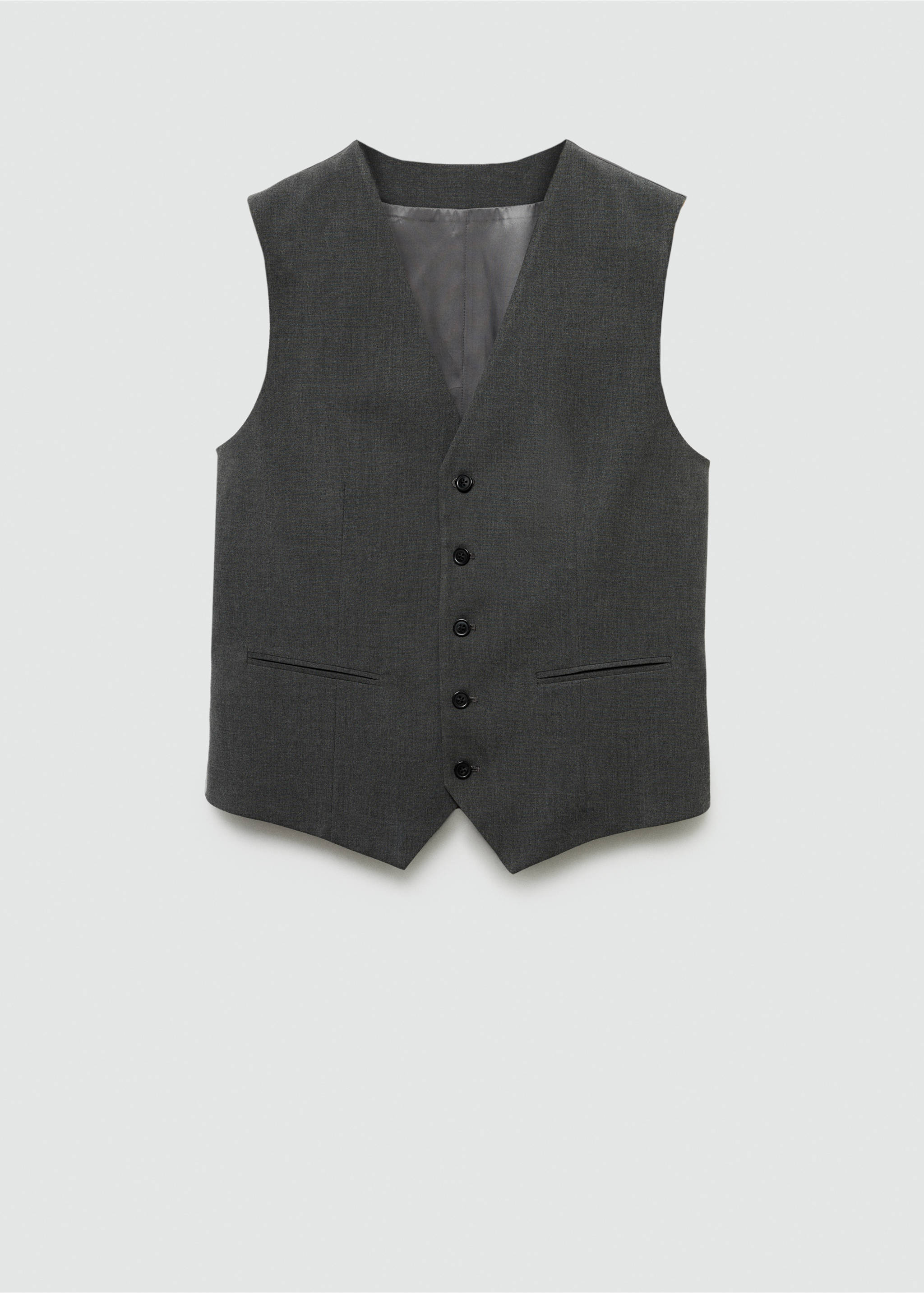 Armilla vestit slim fit teixit strech - Article sense model, Gris. Ref: 77080568-00.