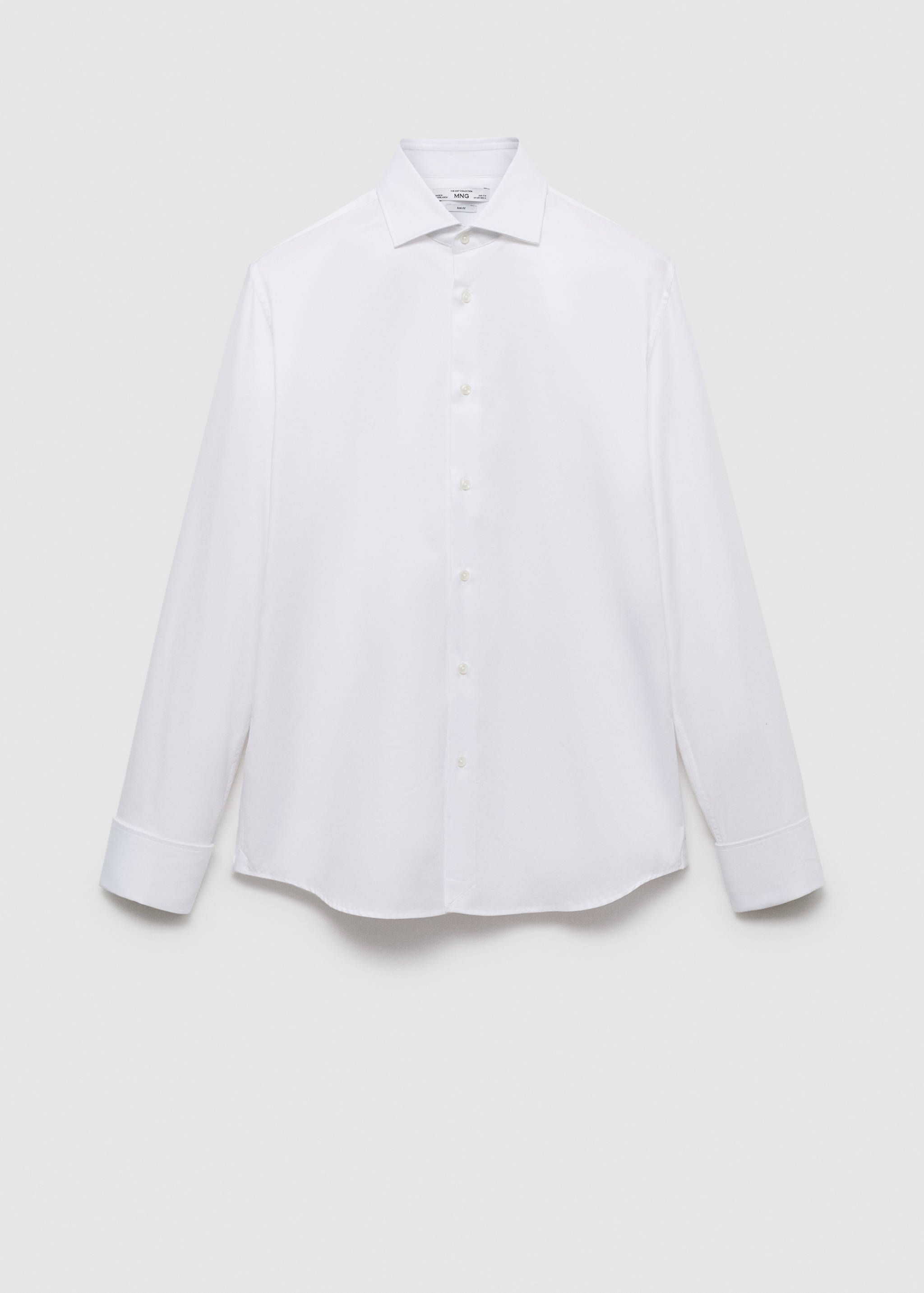 Slim-fit twill fabric suit with shirt cufflinks - Article without model