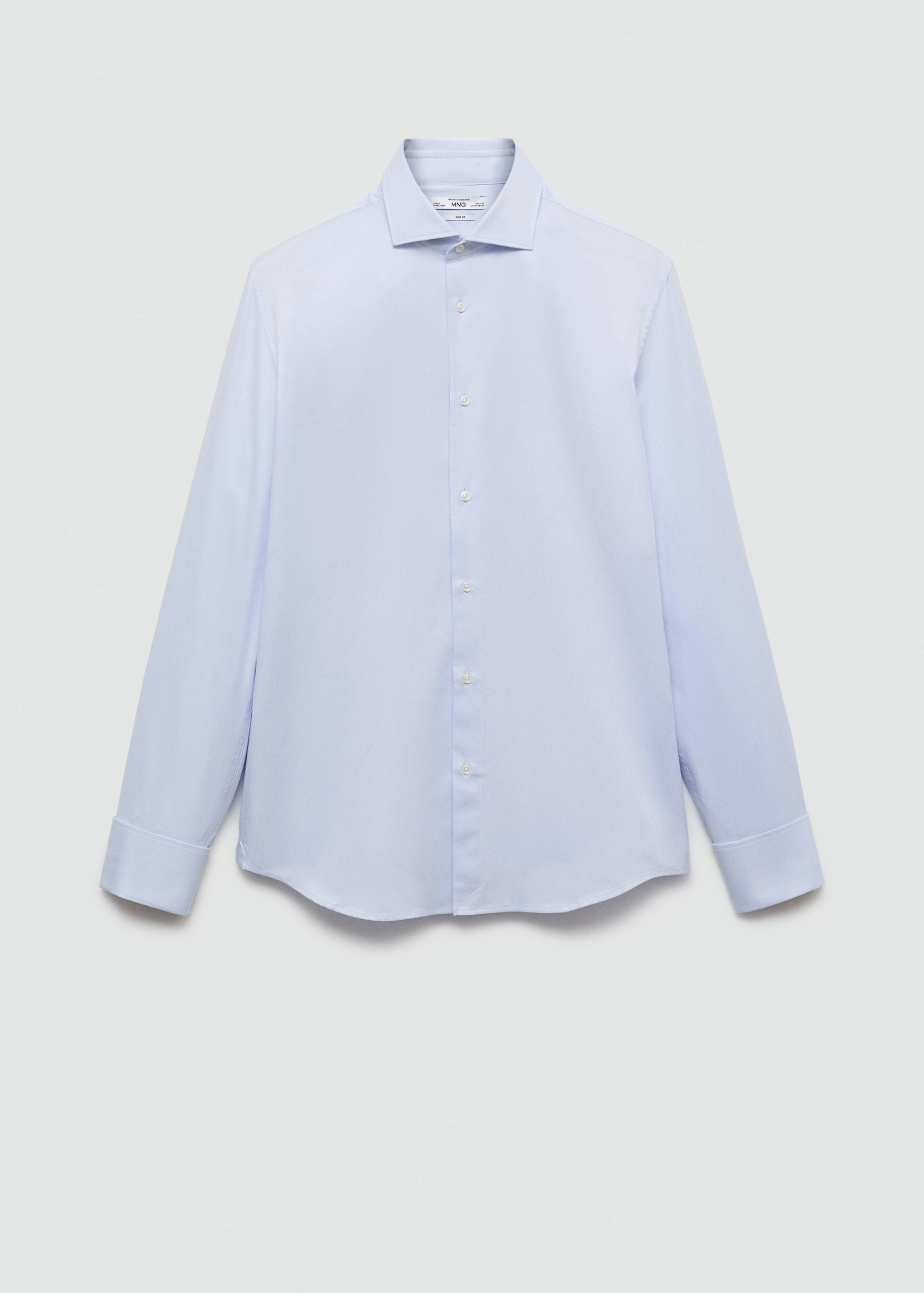 Slim-fit twill fabric suit with shirt cufflinks - Article without model