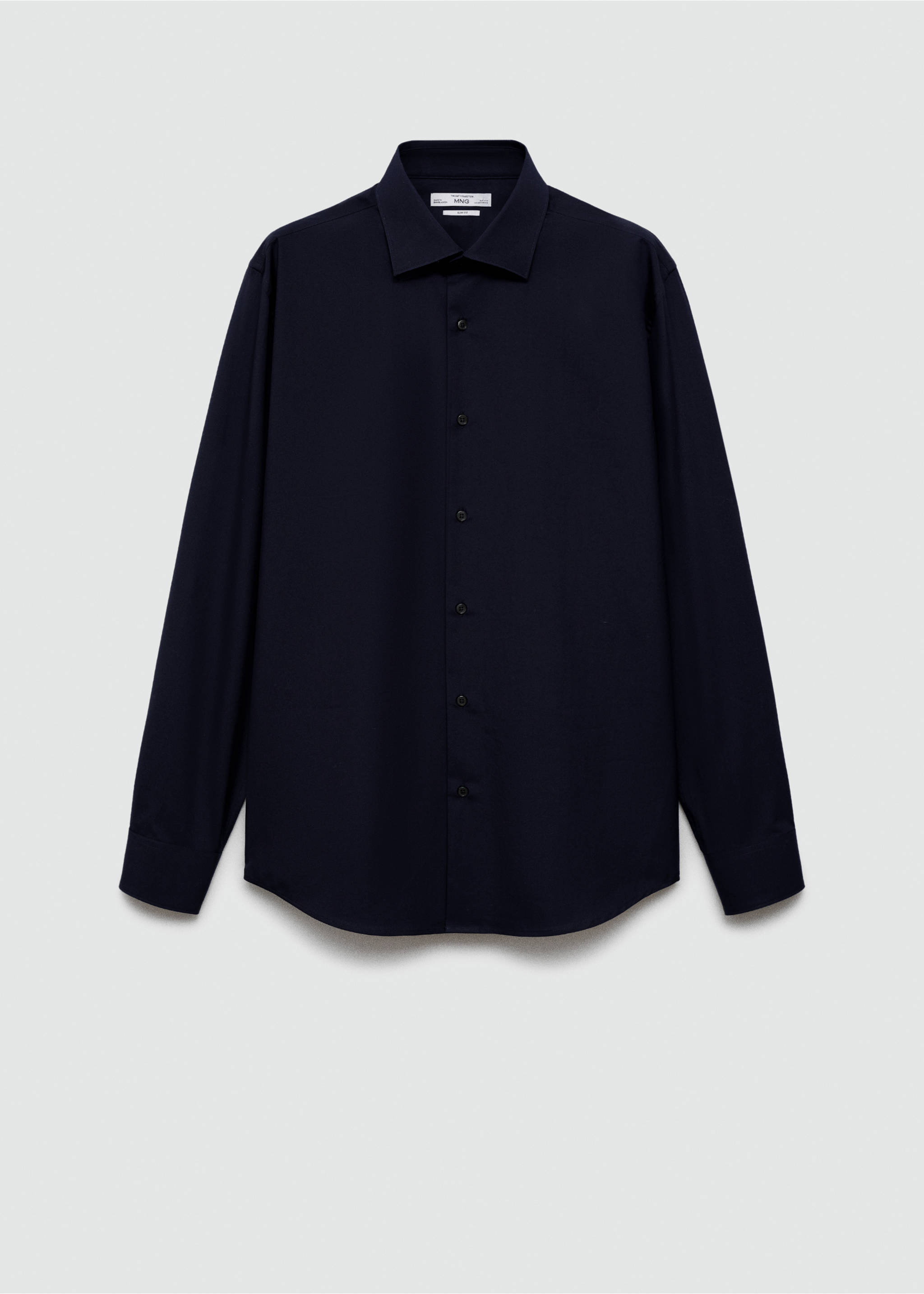 Öltönying slim fit puplin pamut - Termék modell nélkül, Tengerészkék. Ref: 77080570-00.