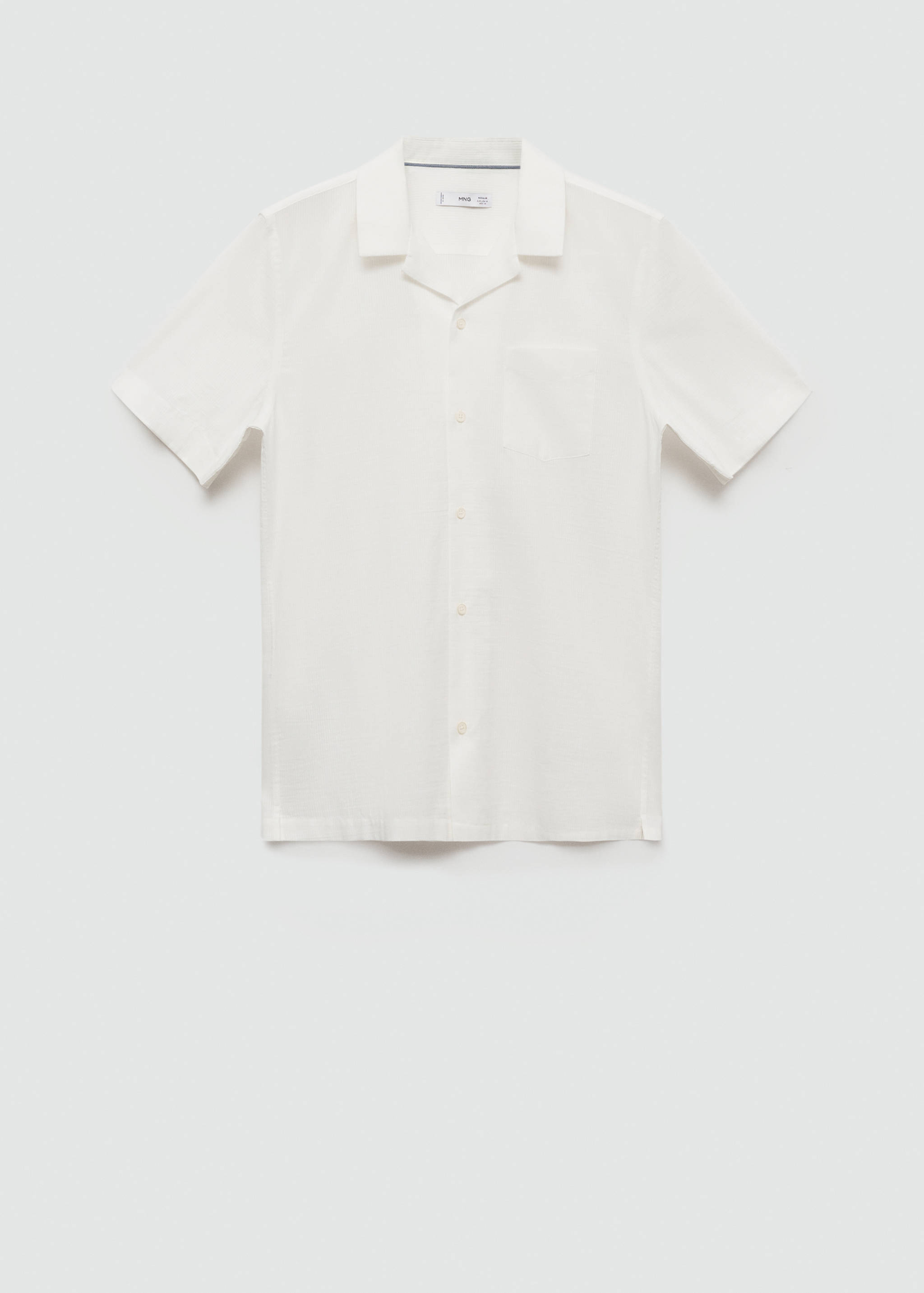Regular-fit 100% seersucker cotton shirt - Article without model