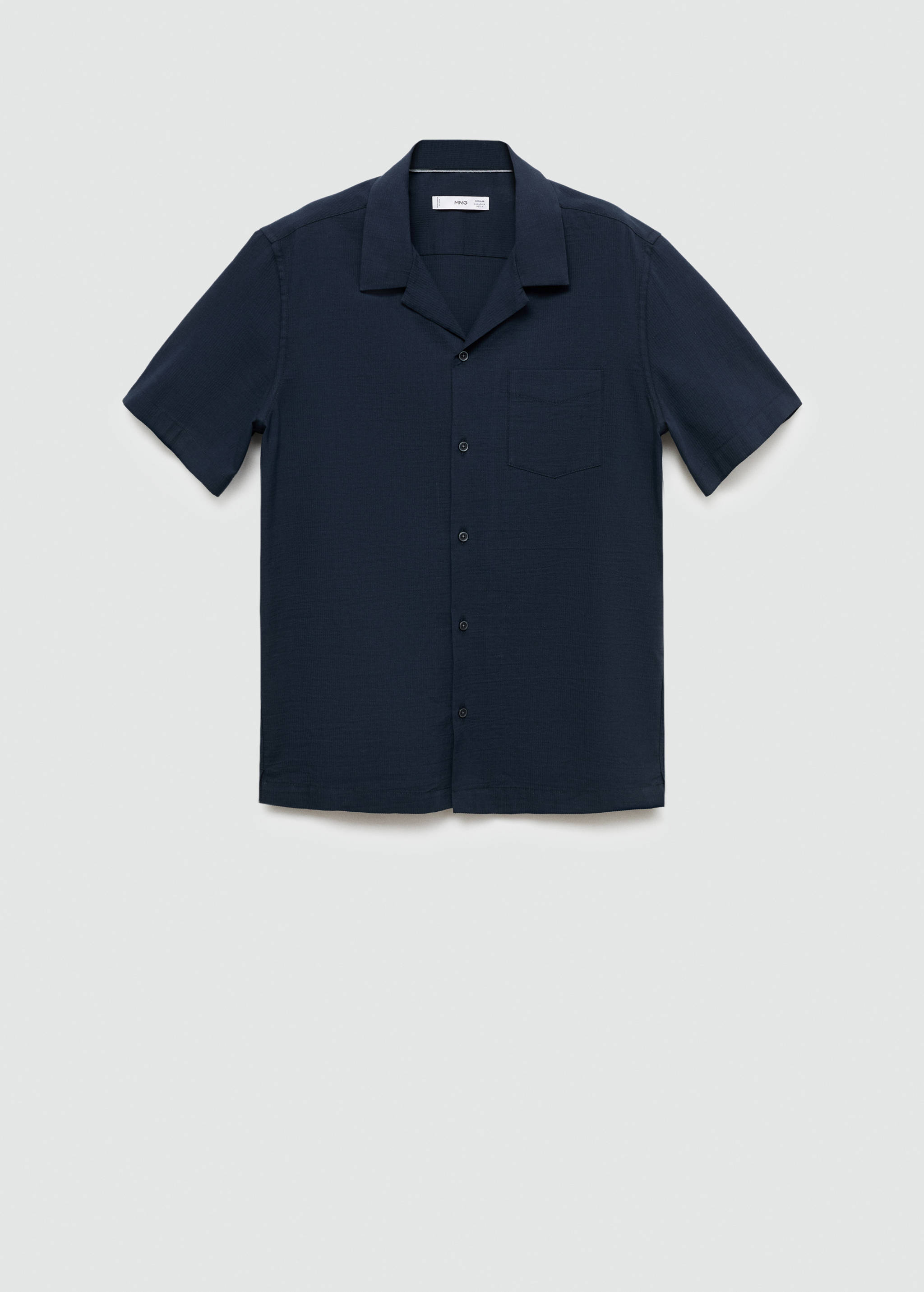 Regular-fit 100% seersucker cotton shirt - Article without model