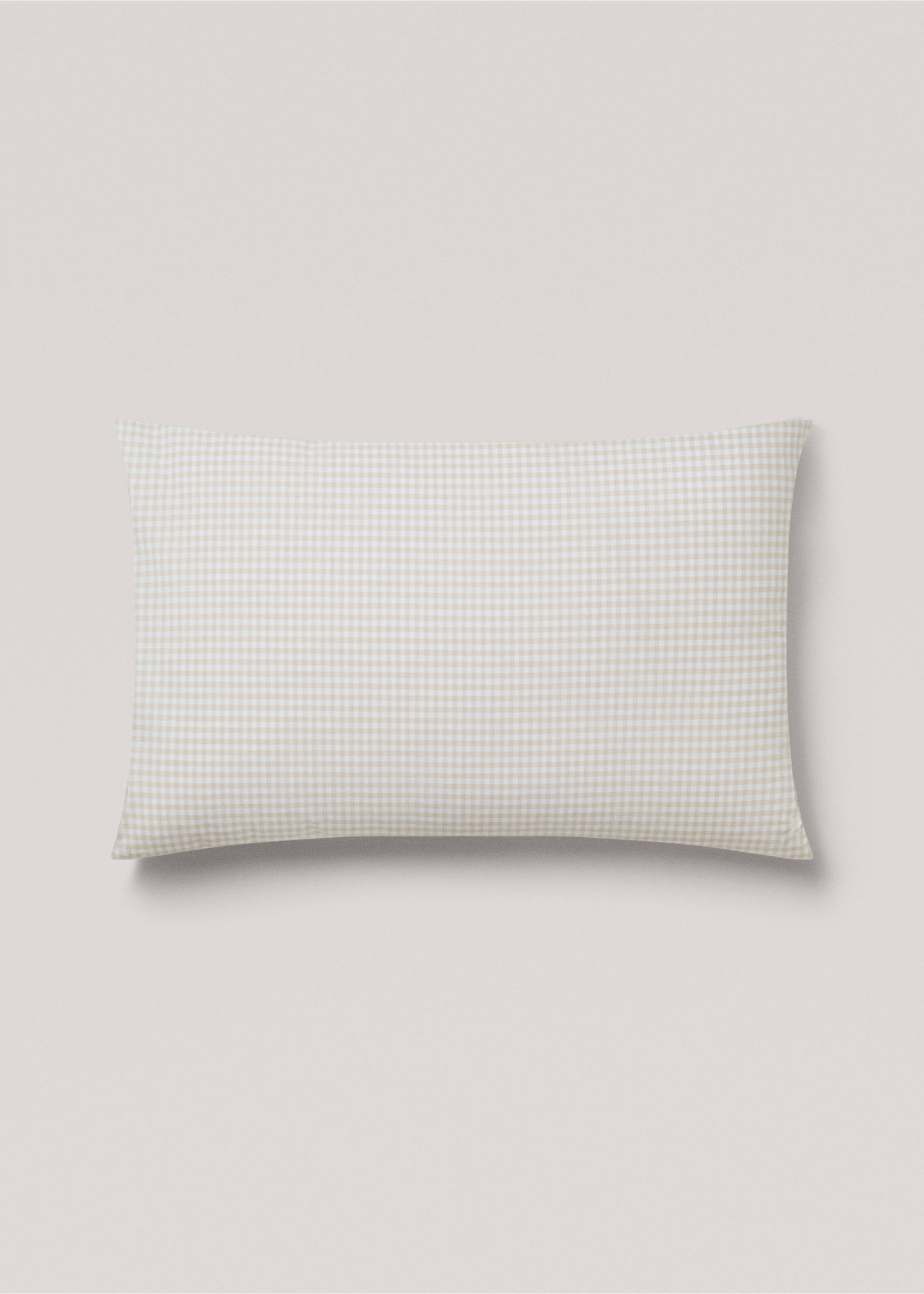 Vichy printed pillowcase 50X75cm - Article without model, Aqua Green. Ref: 77080576-00.