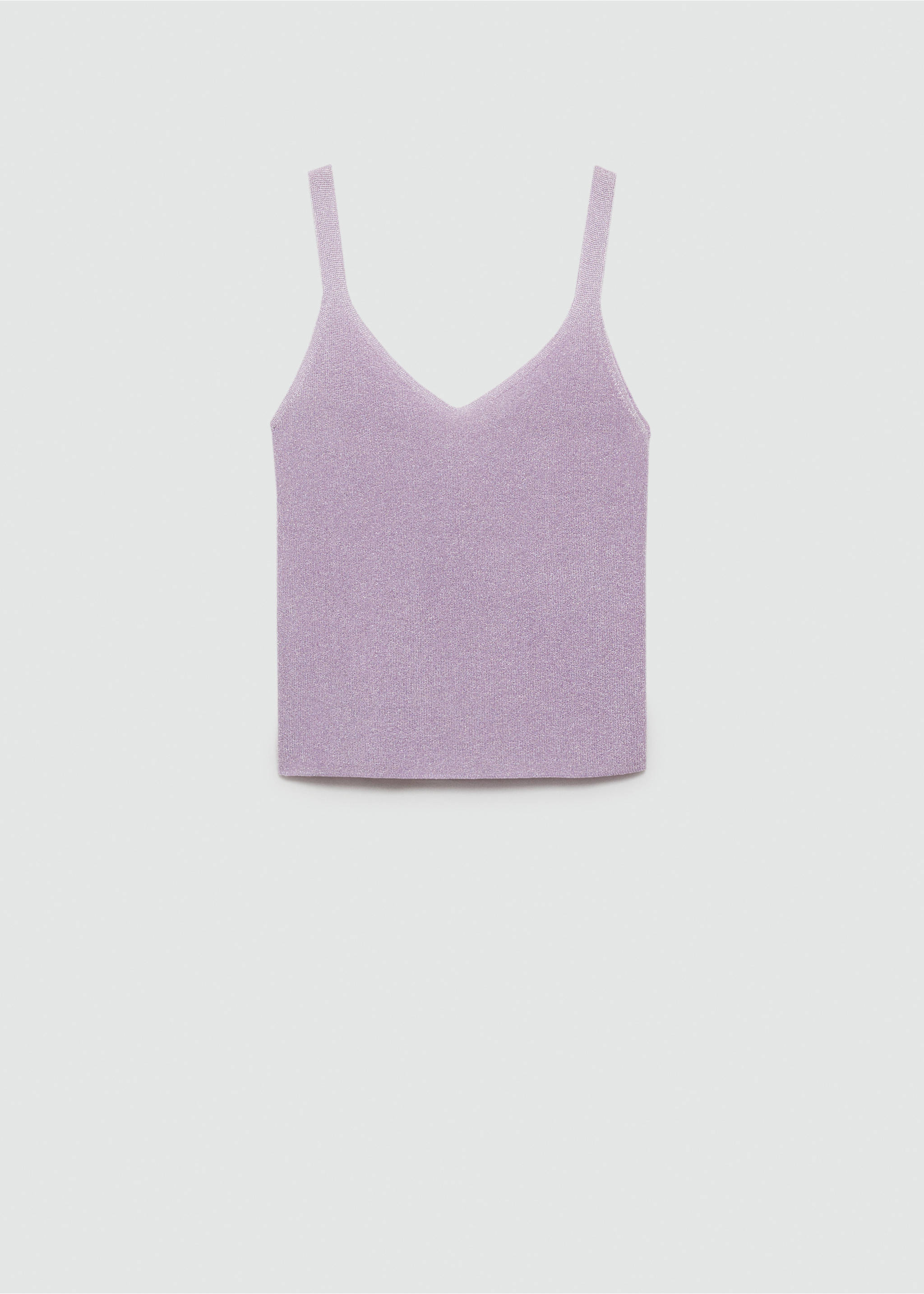 Lurex knitted top - Article without model, Light/Pastel Purple. Ref: 77080578-00.