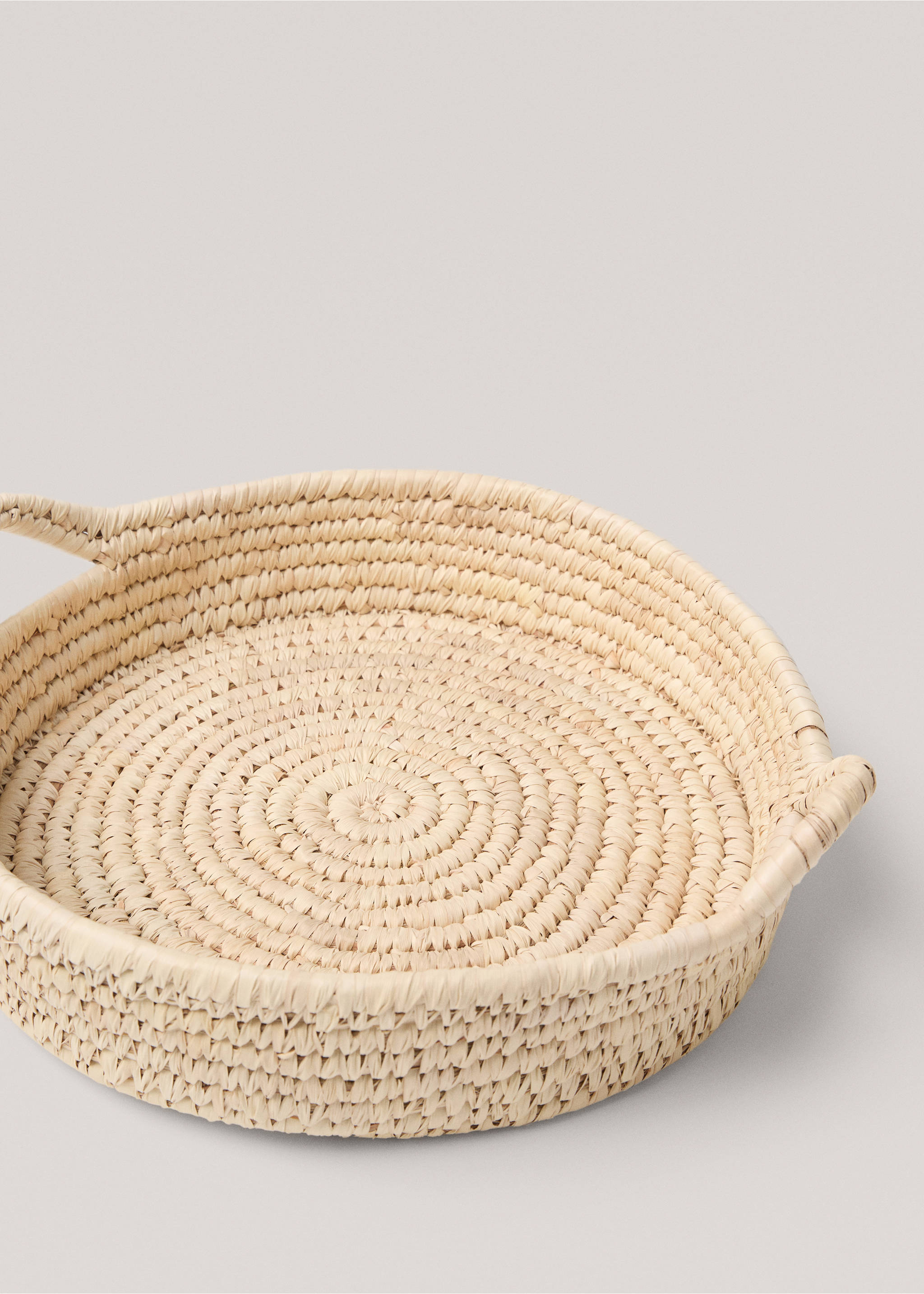 Rund bricka av naturfiber - Detaljer om artikeln 1, Sand. Ref: 77080579-00.