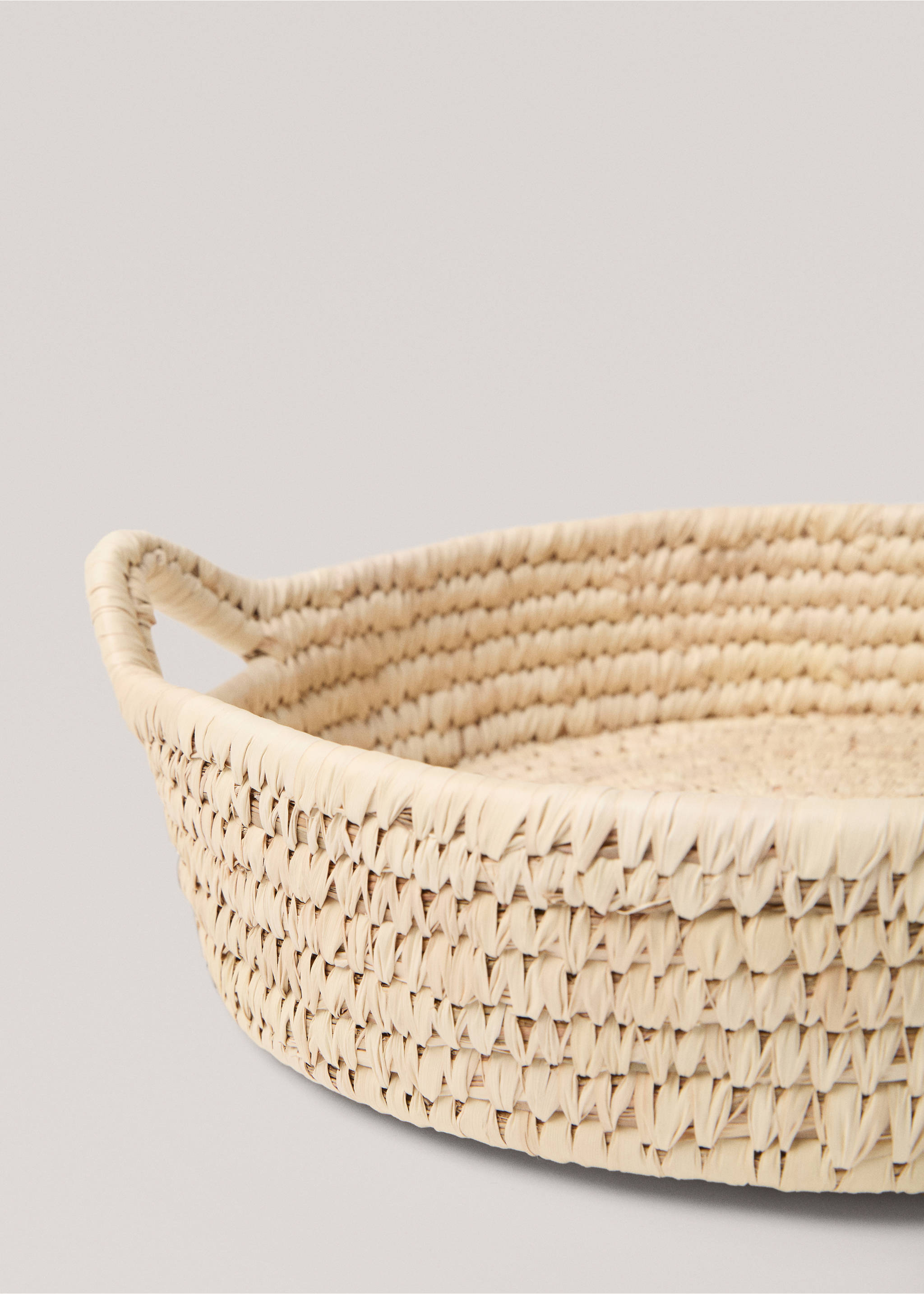 Rund bricka av naturfiber - Detaljer om artikeln 2, Sand. Ref: 77080579-00.