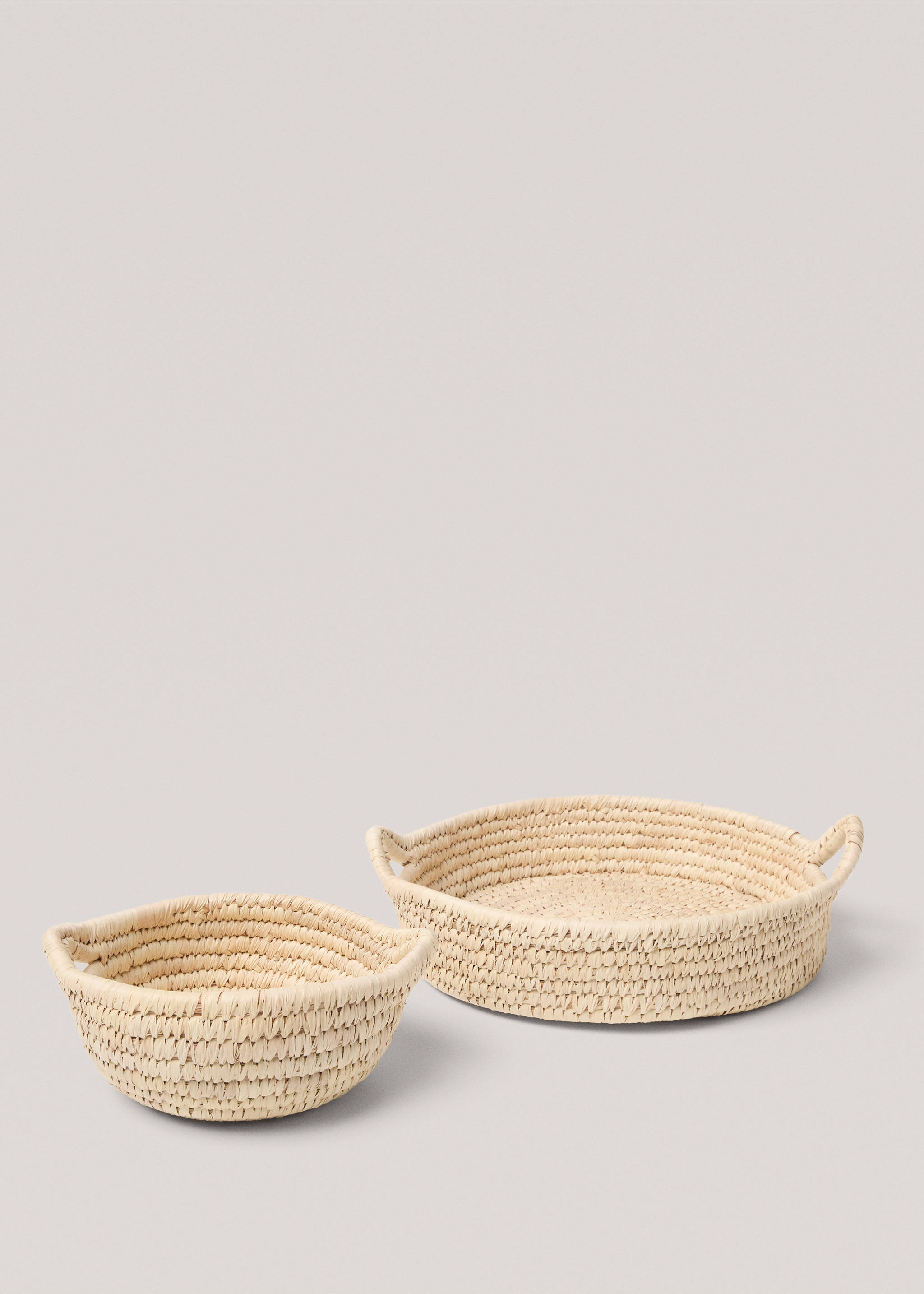 Rund bricka av naturfiber - Detaljer om artikeln 3, Sand. Ref: 77080579-00.