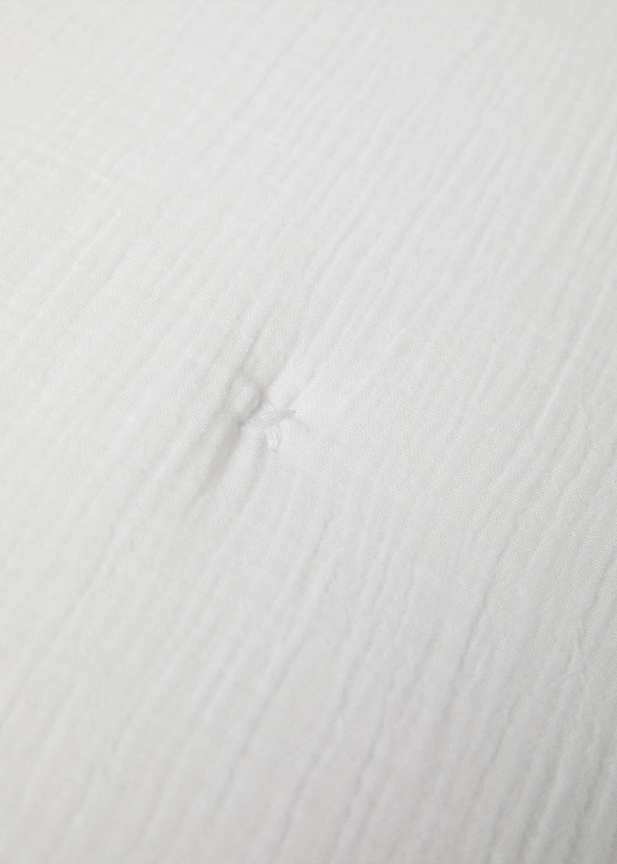 Padded cotton cushion case - Details of the article 2, White. Ref: 77080580-00.