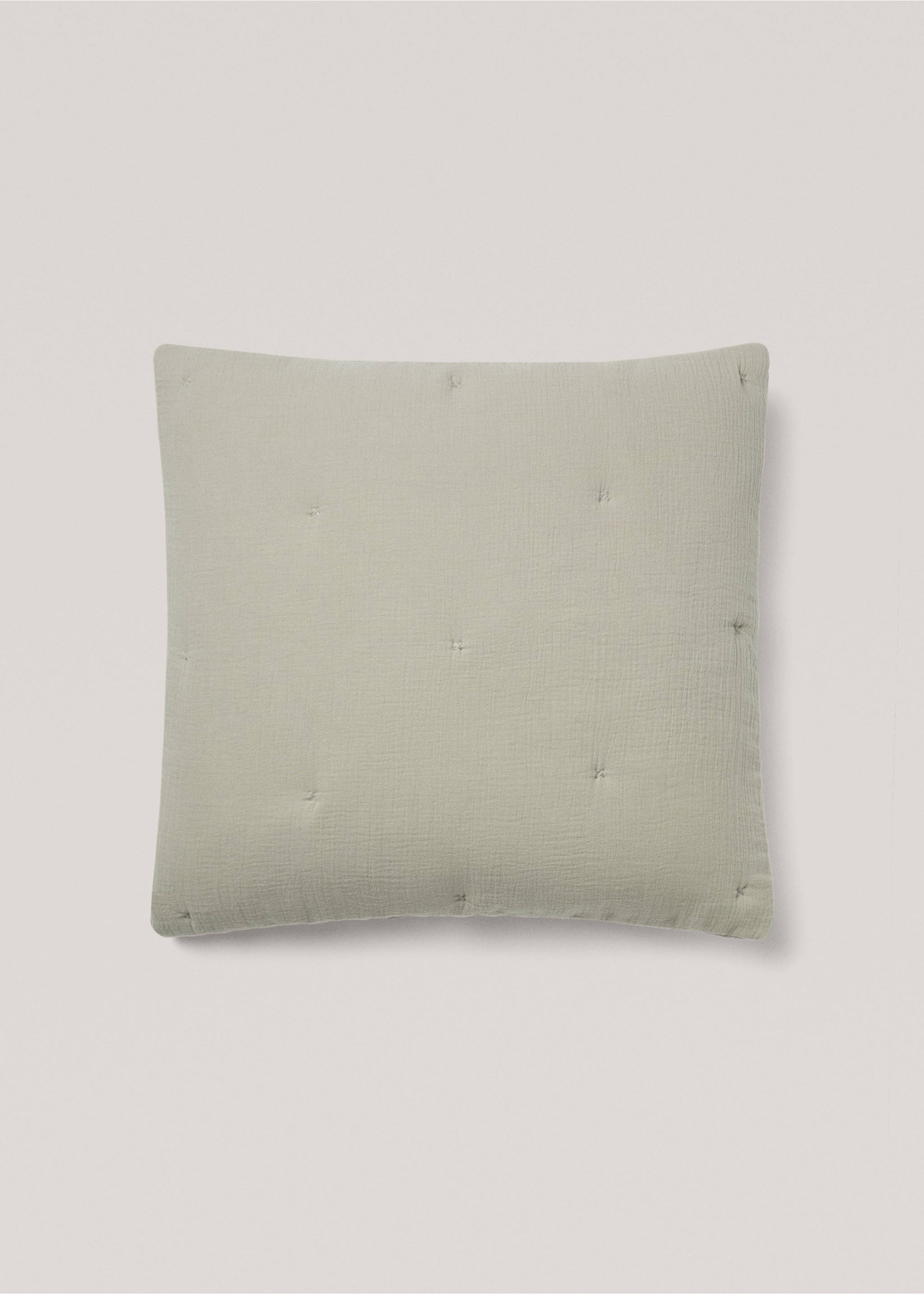 Padded cotton cushion case - Article without model, Medium Brown. Ref: 77080580-00.