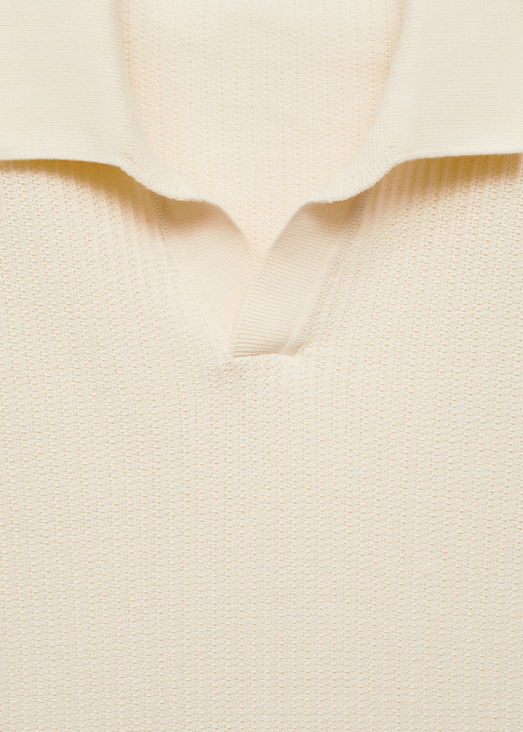 Ribbed cotton knitted polo shirt - Details of the article 8