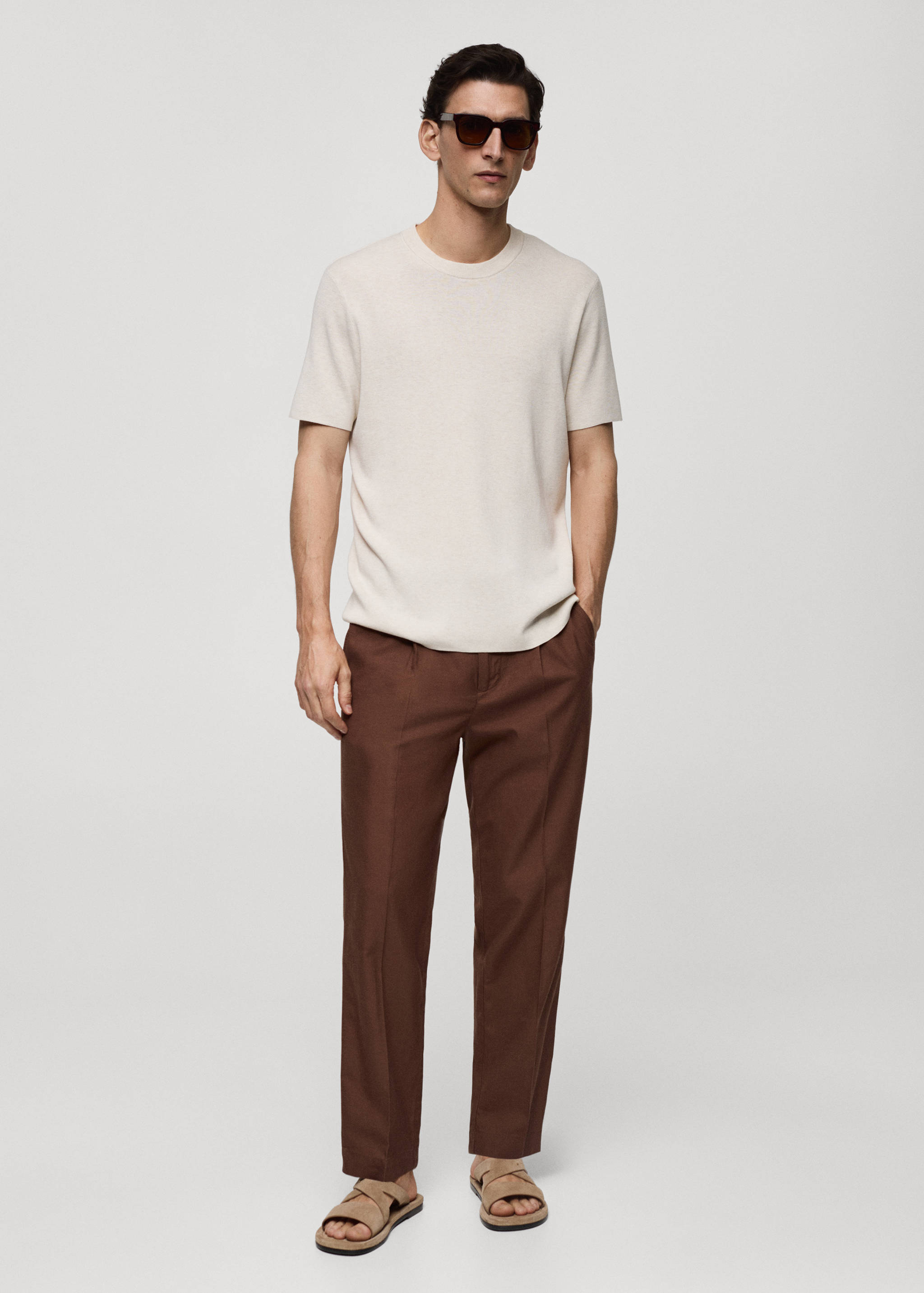 Knit cotton T-shirt - General plane