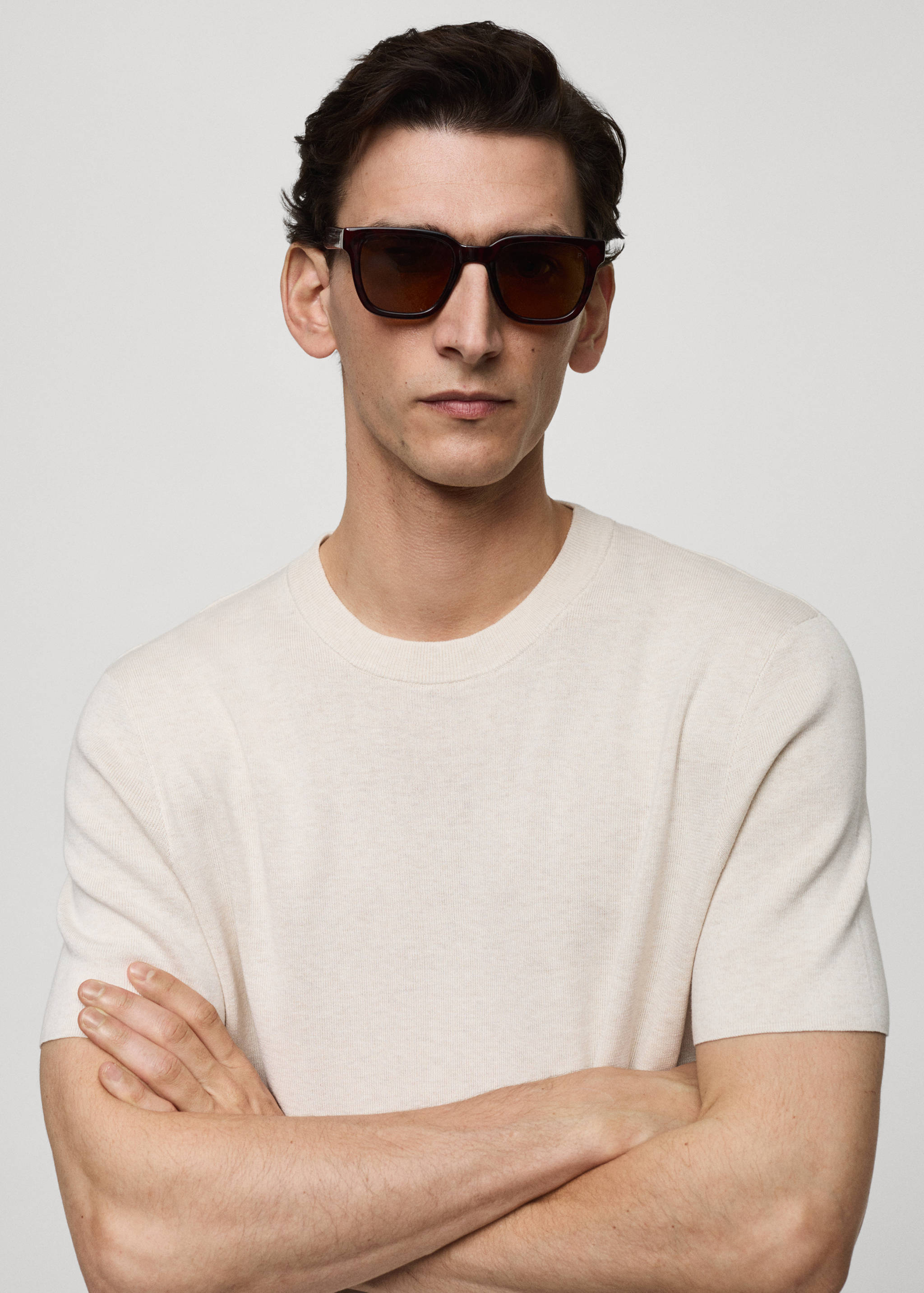 Knit cotton T-shirt - Details of the article 1