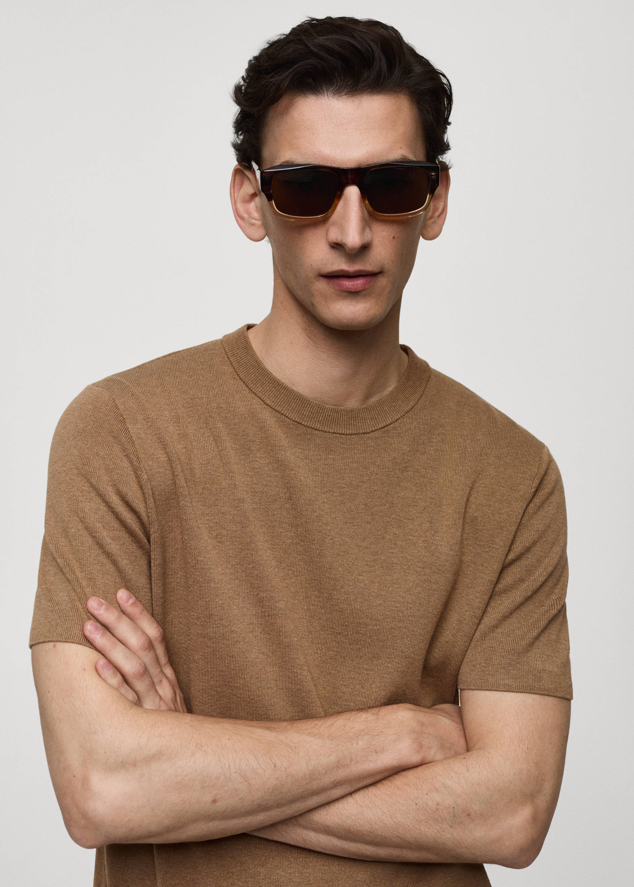 Knit cotton T-shirt - Details of the article 1