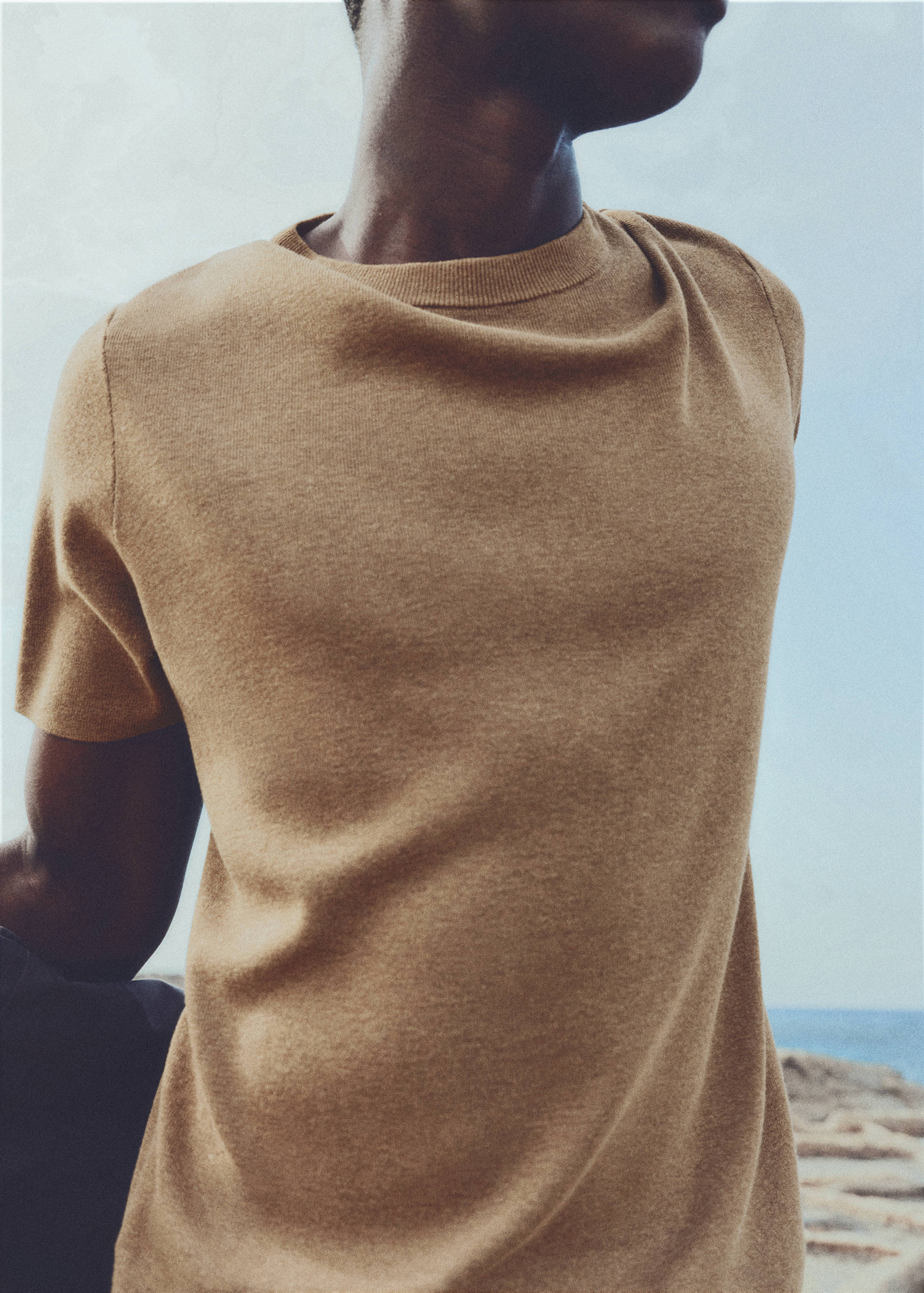 Knit cotton T-shirt - Details of the article 5