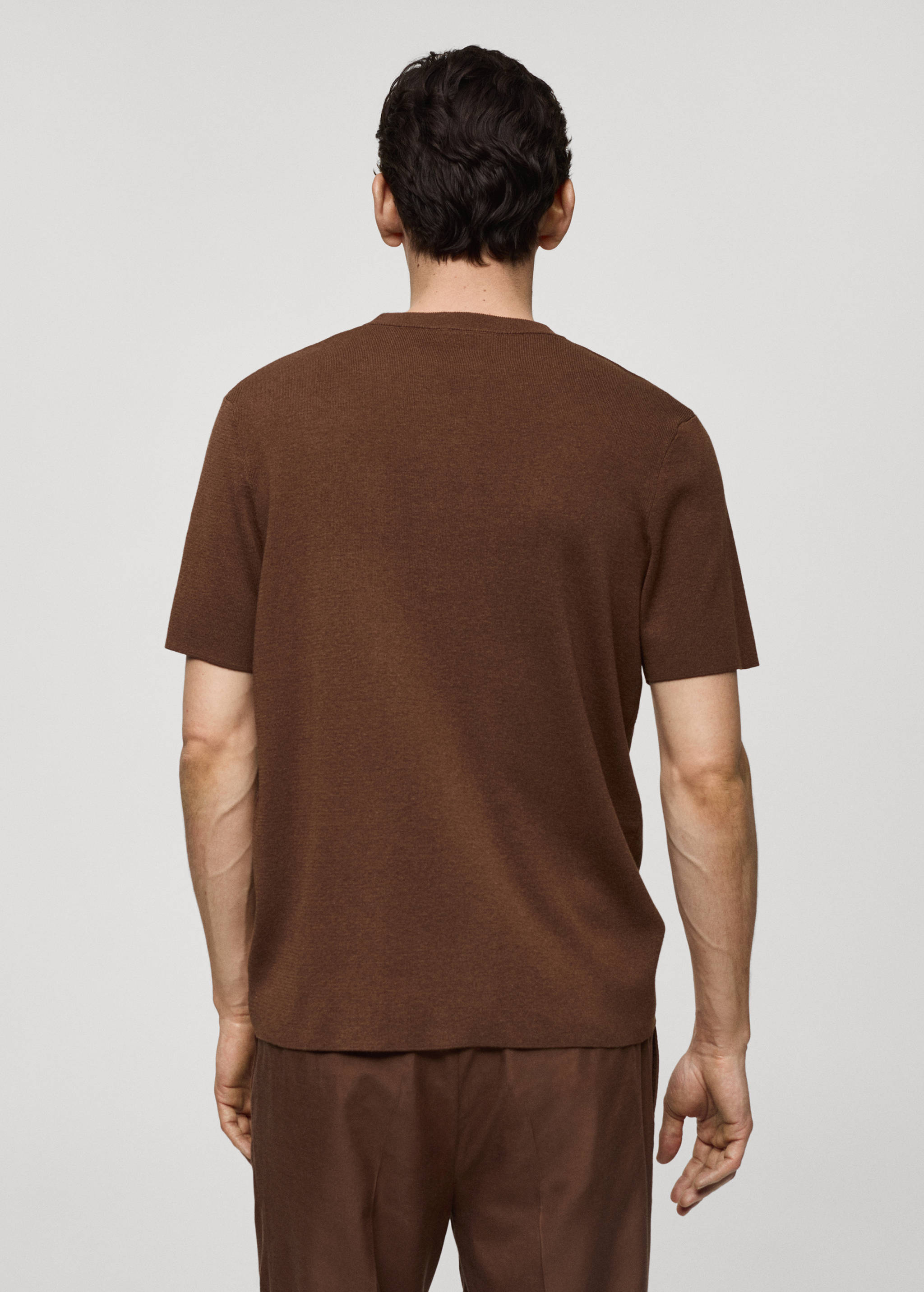 Knit cotton T-shirt - Reverse of the article