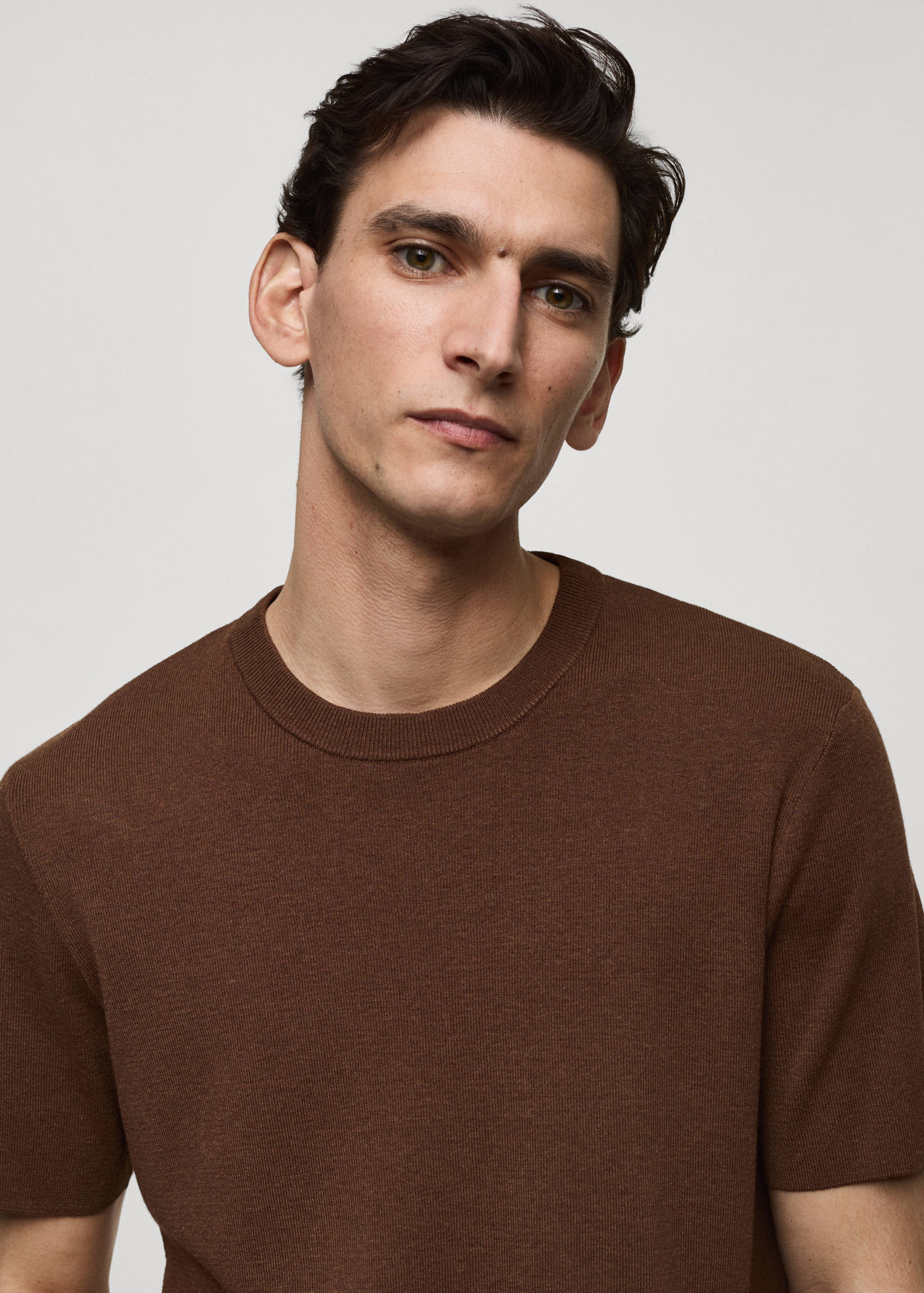 Knit cotton T-shirt - Details of the article 1