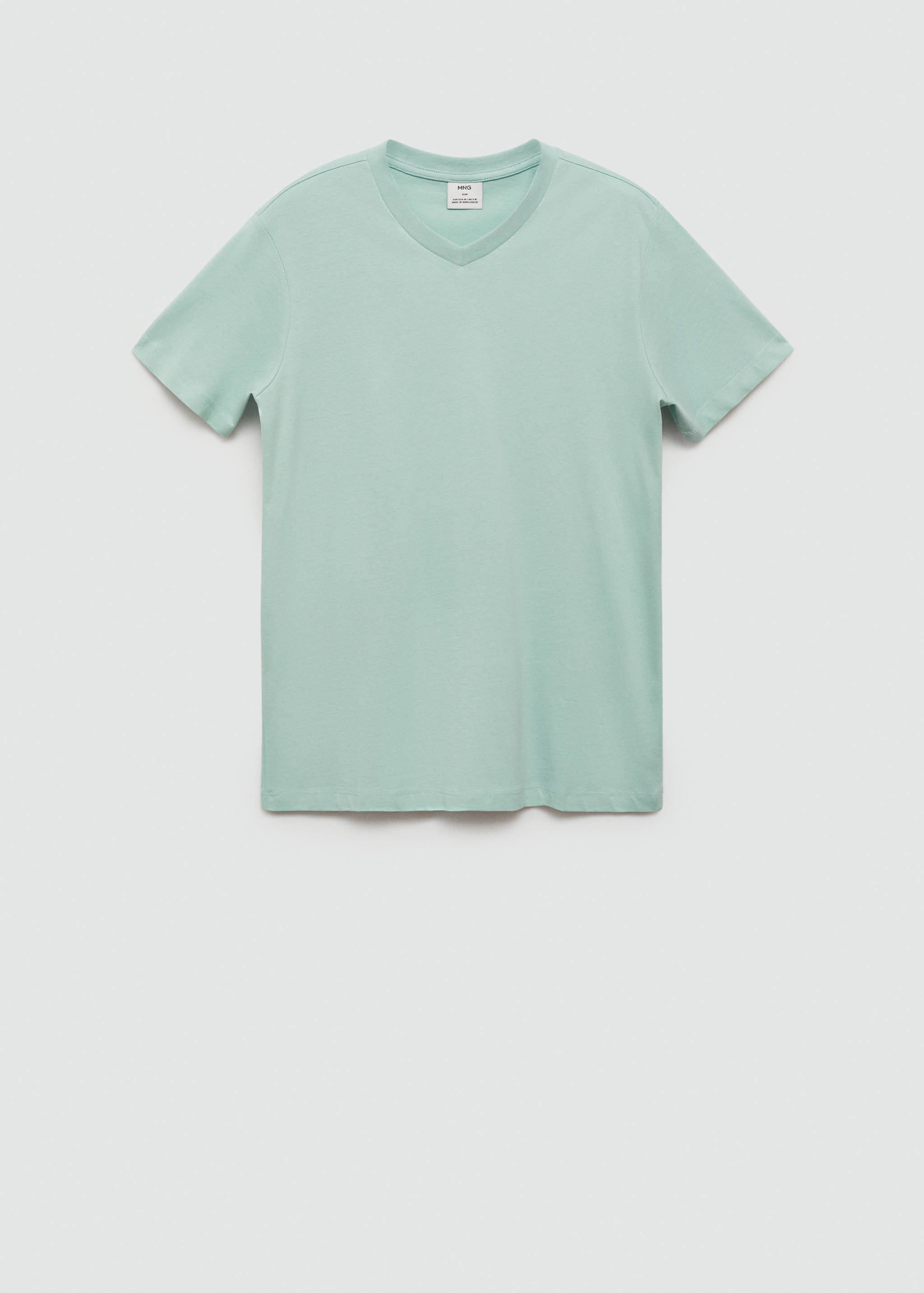 Camiseta slim fit algodón cuello pico - Artículo sin modelo