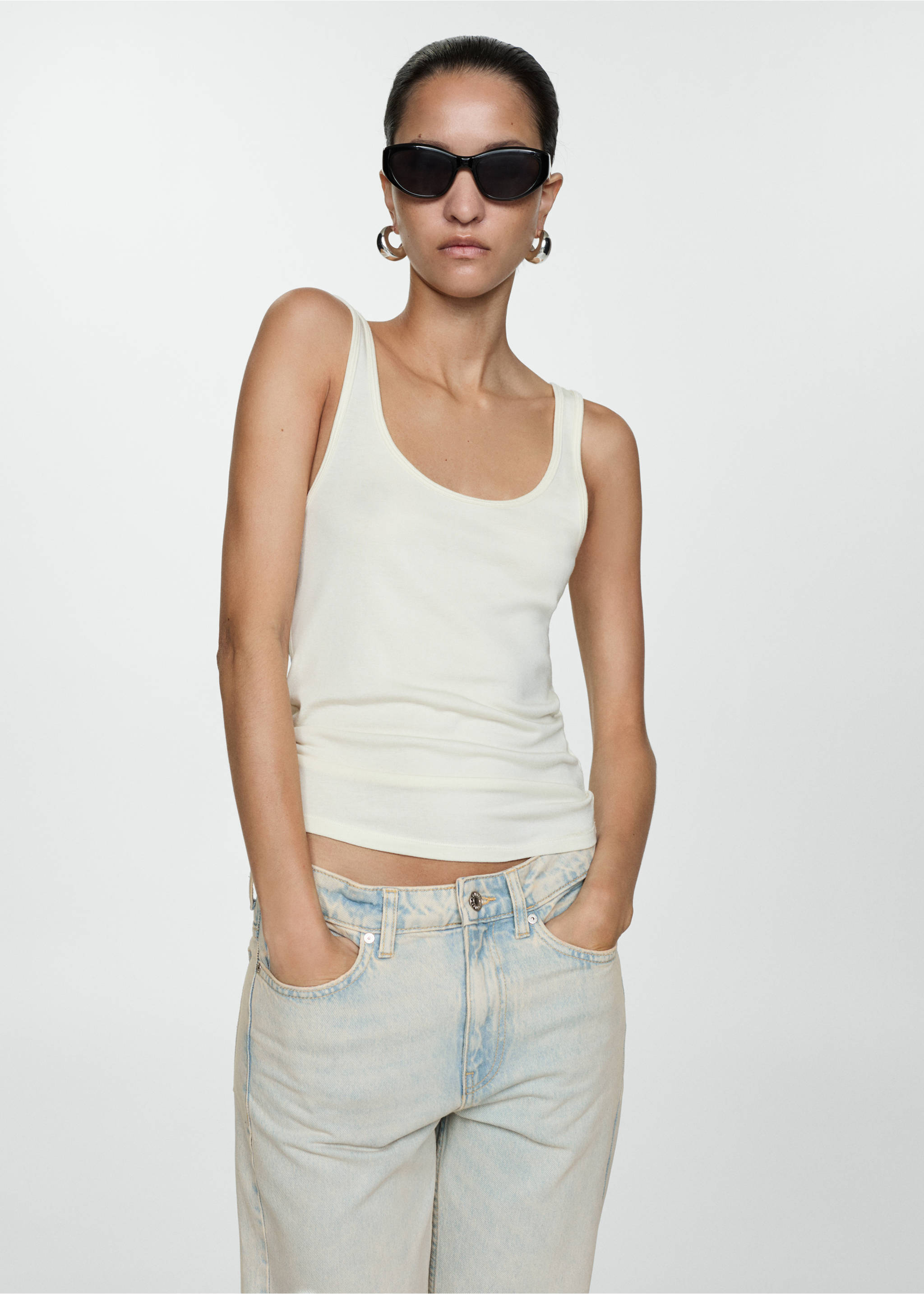 Texans Blanca rectes crop - Detall de l'article 1, Blau clar. Ref: 77080587-00.