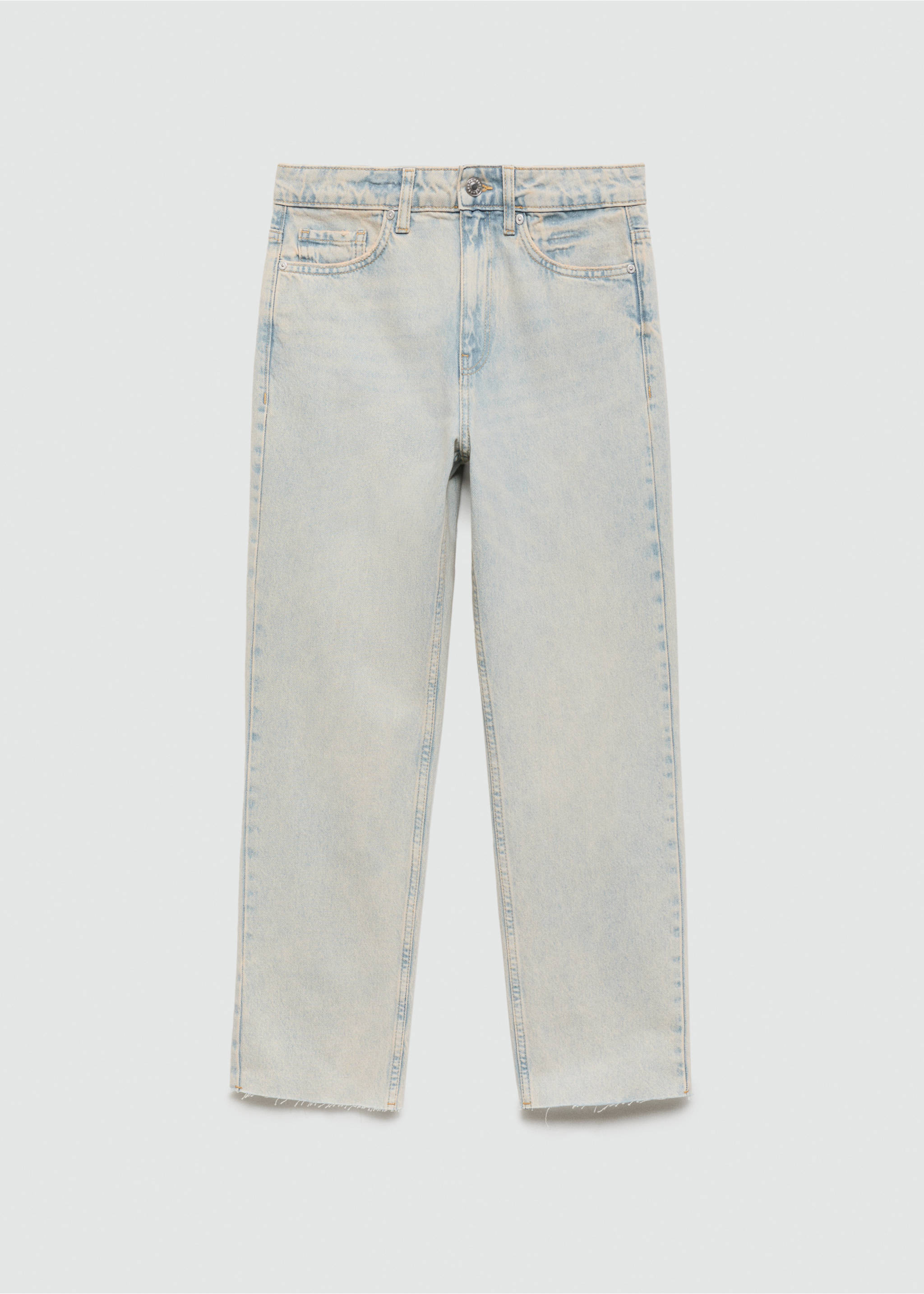 Jean Blanca droit crop - Article sans modèle, Bleu clair. Ref: 77080587-00.