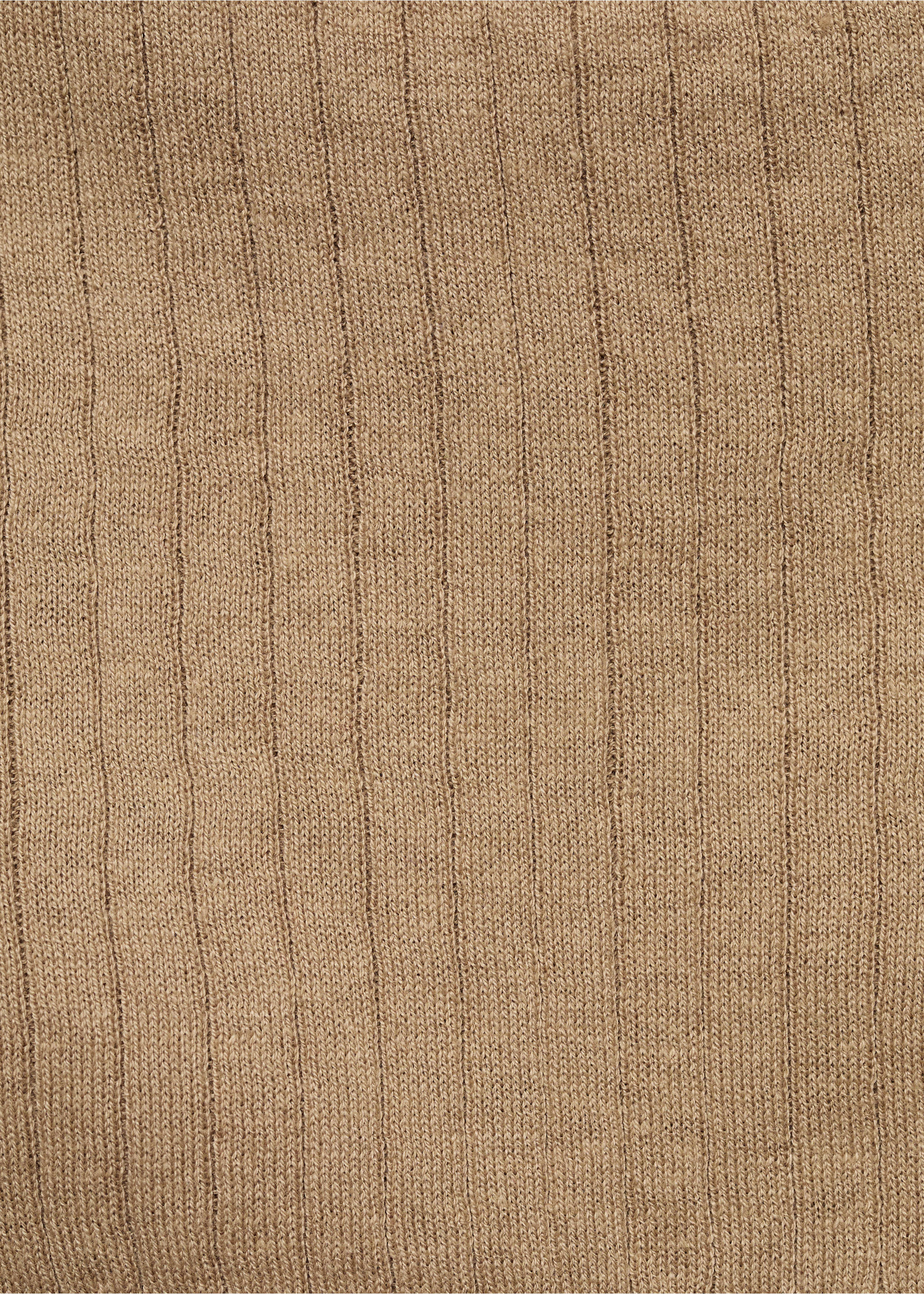 Ribbed crop top - Details of the article 0, Light/Pastel Brown. Ref: 77080588-00.