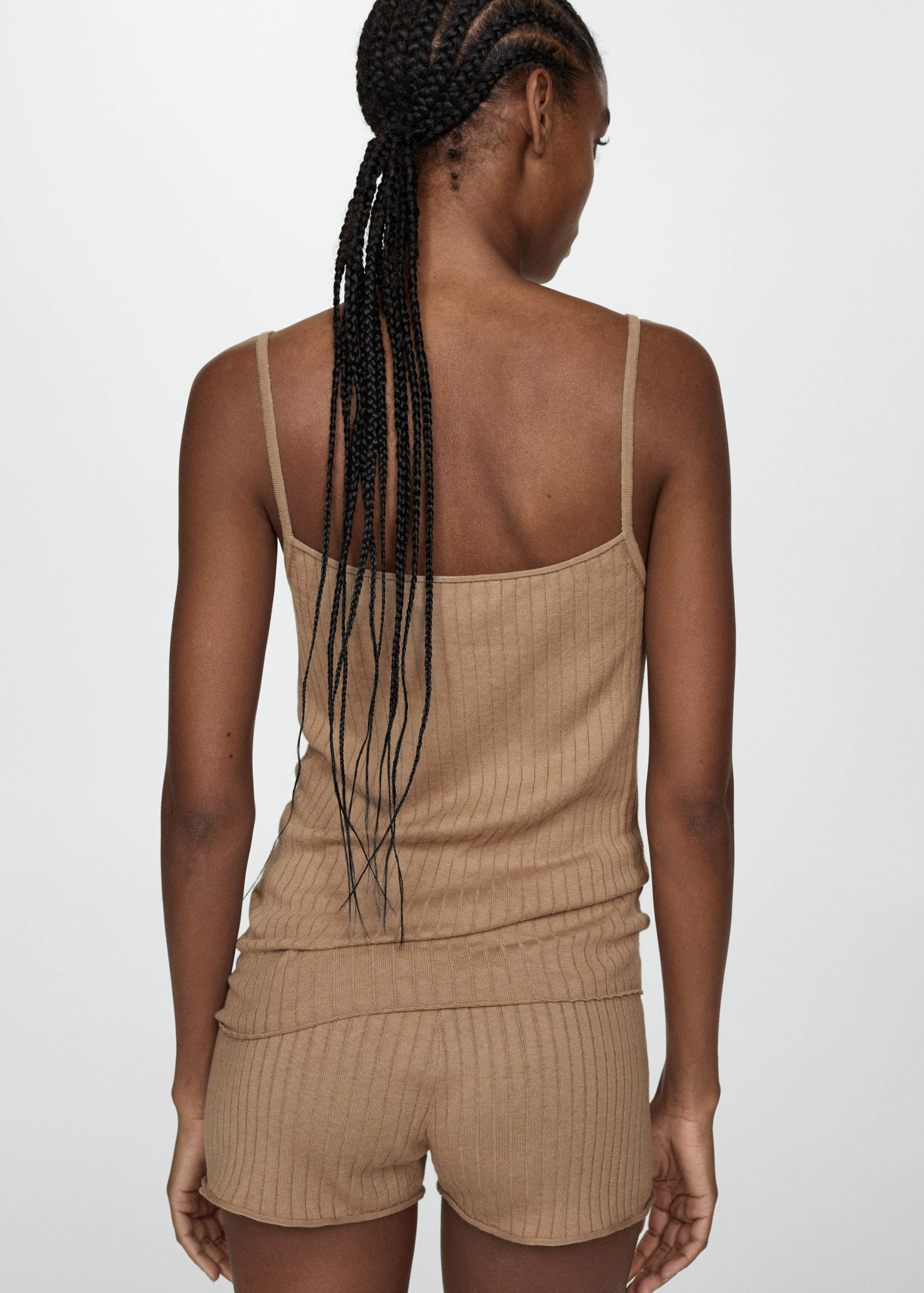 Thin knit top with straps - Reverse of the article