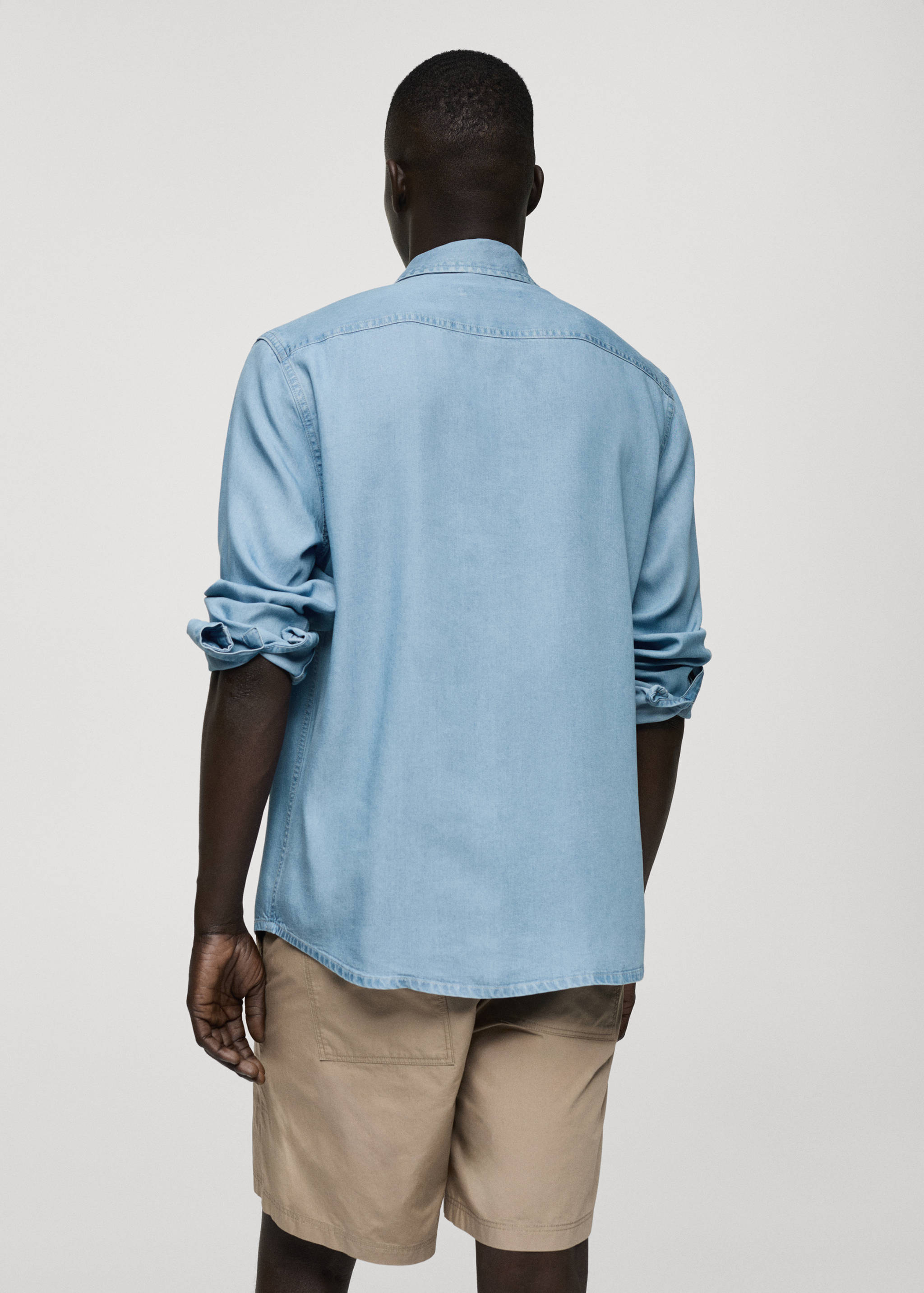 Regular-fit 100% Tencel shirt - Reverse of the article