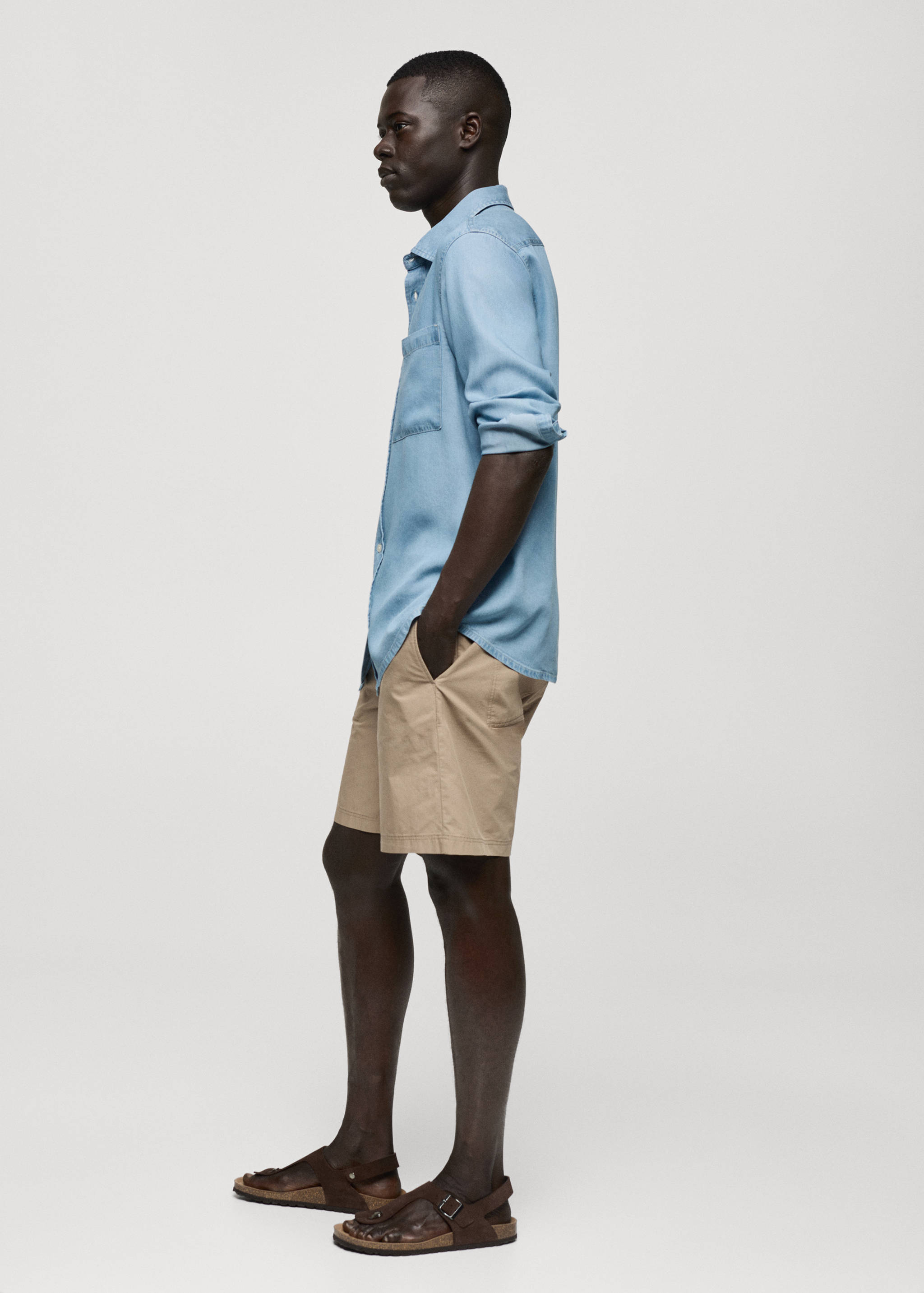 Regular-fit 100% Tencel shirt - Details of the article 2