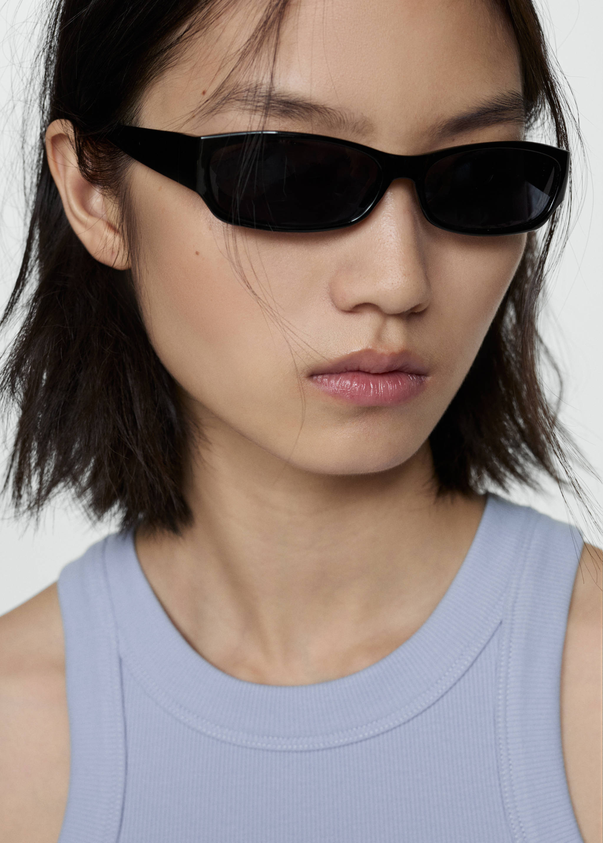 Ribbed cotton-blend top - Details of the article 1