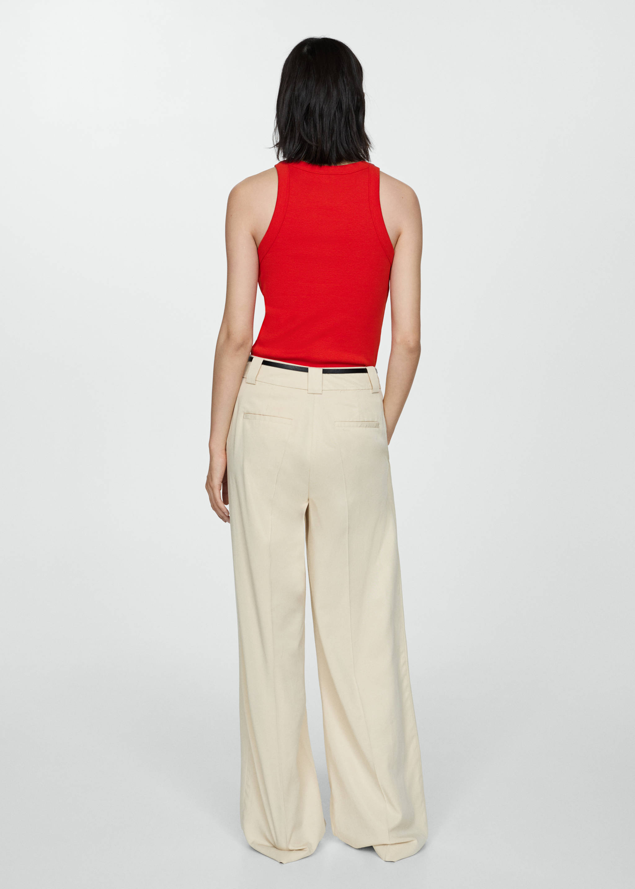 Ribbed cotton-blend top - Reverse of the article