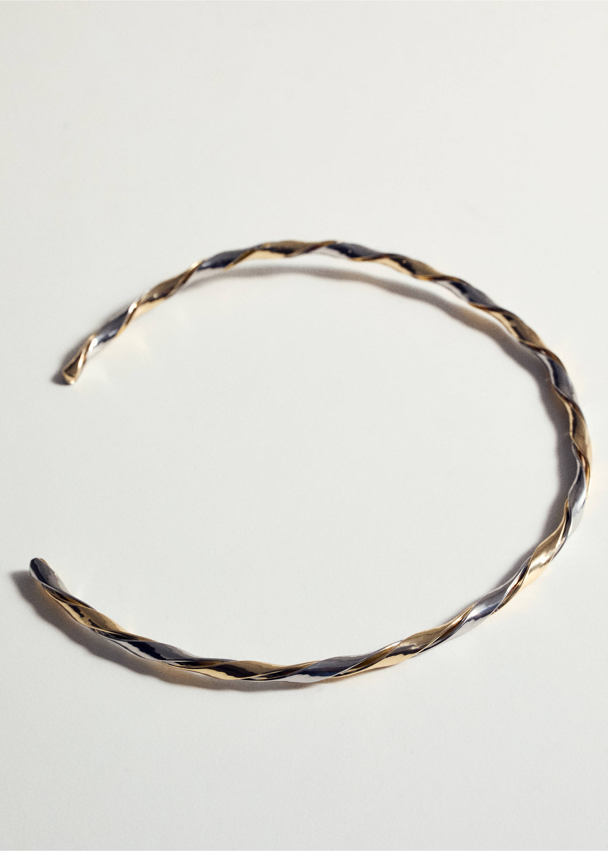 Irregular combined necklace - Details of the article 5, Gold. Ref: 77080596-00.