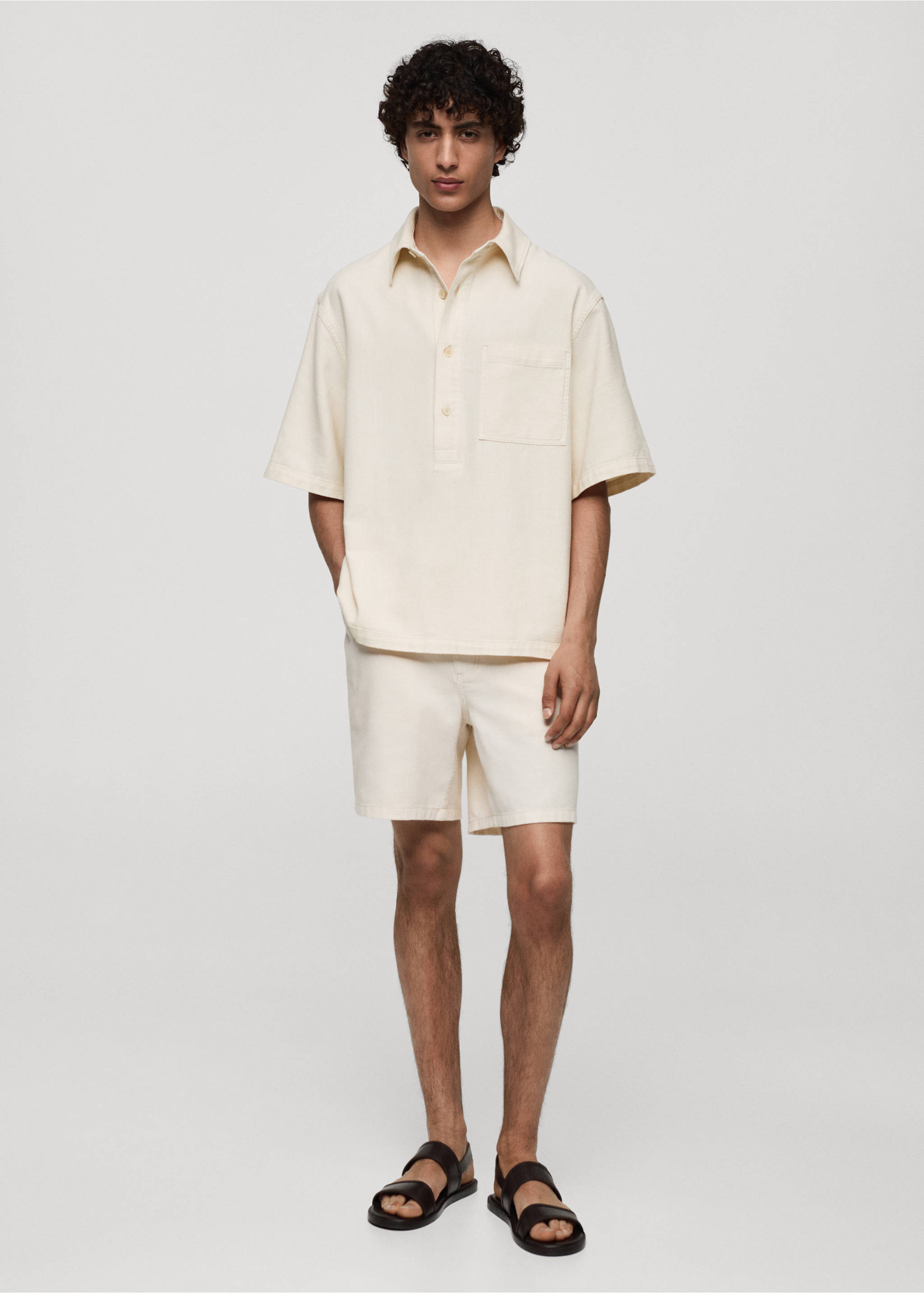 Relaxed-fit polo shirt - General plane, Off White. Ref: 77080598-00.