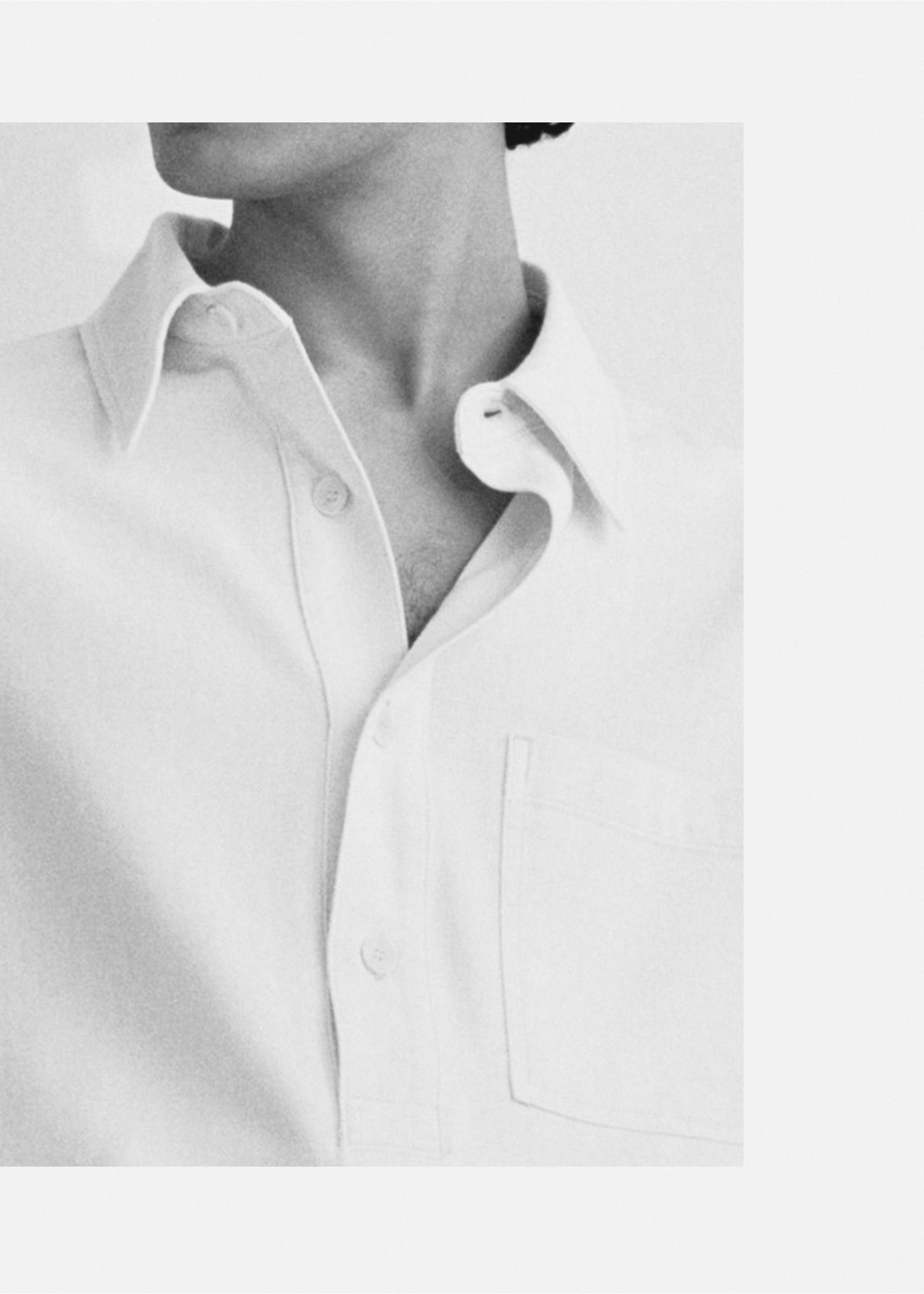 Relaxed-fit polo shirt - Details of the article 5, Off White. Ref: 77080598-00.