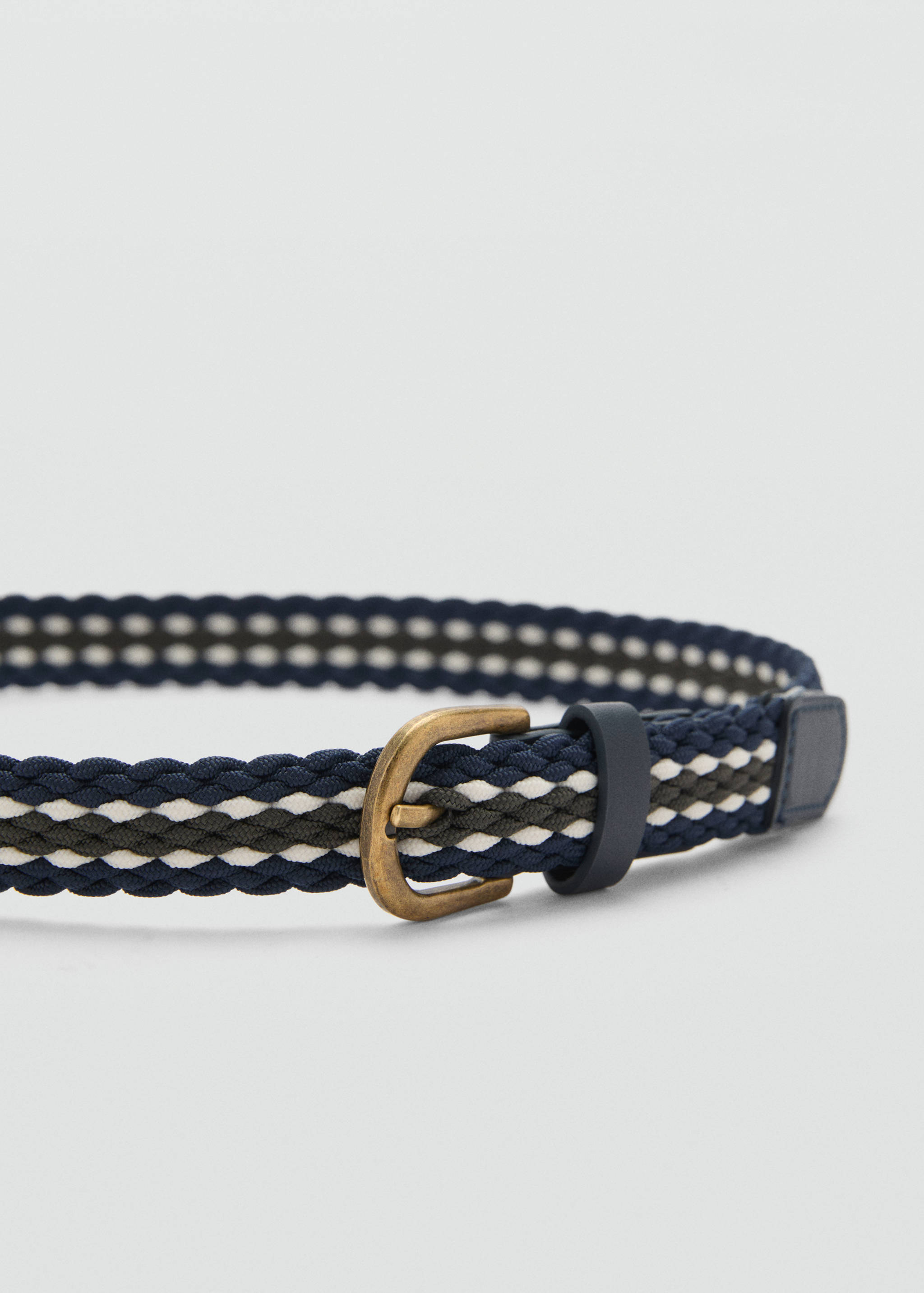 Multicolored braided belt - Medium plane