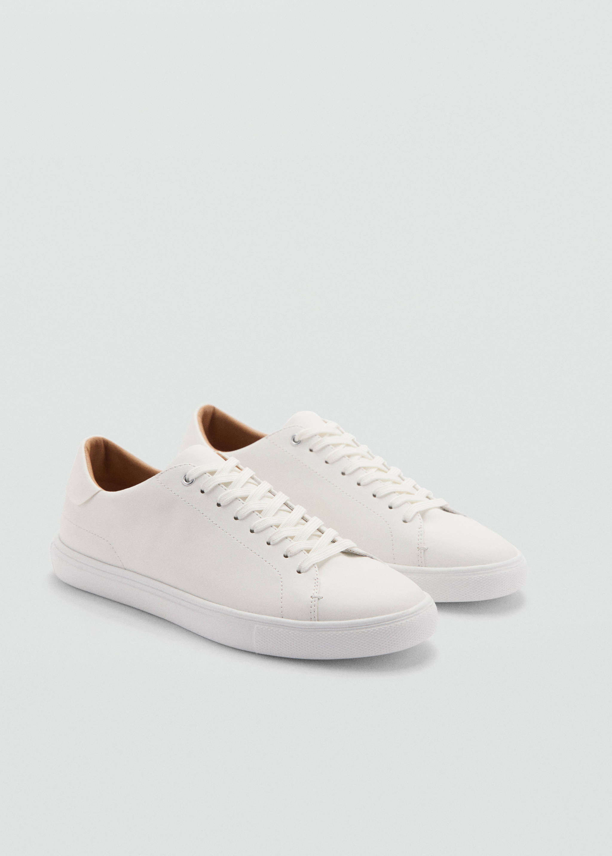 Lace-up panel sneakers - Medium plane