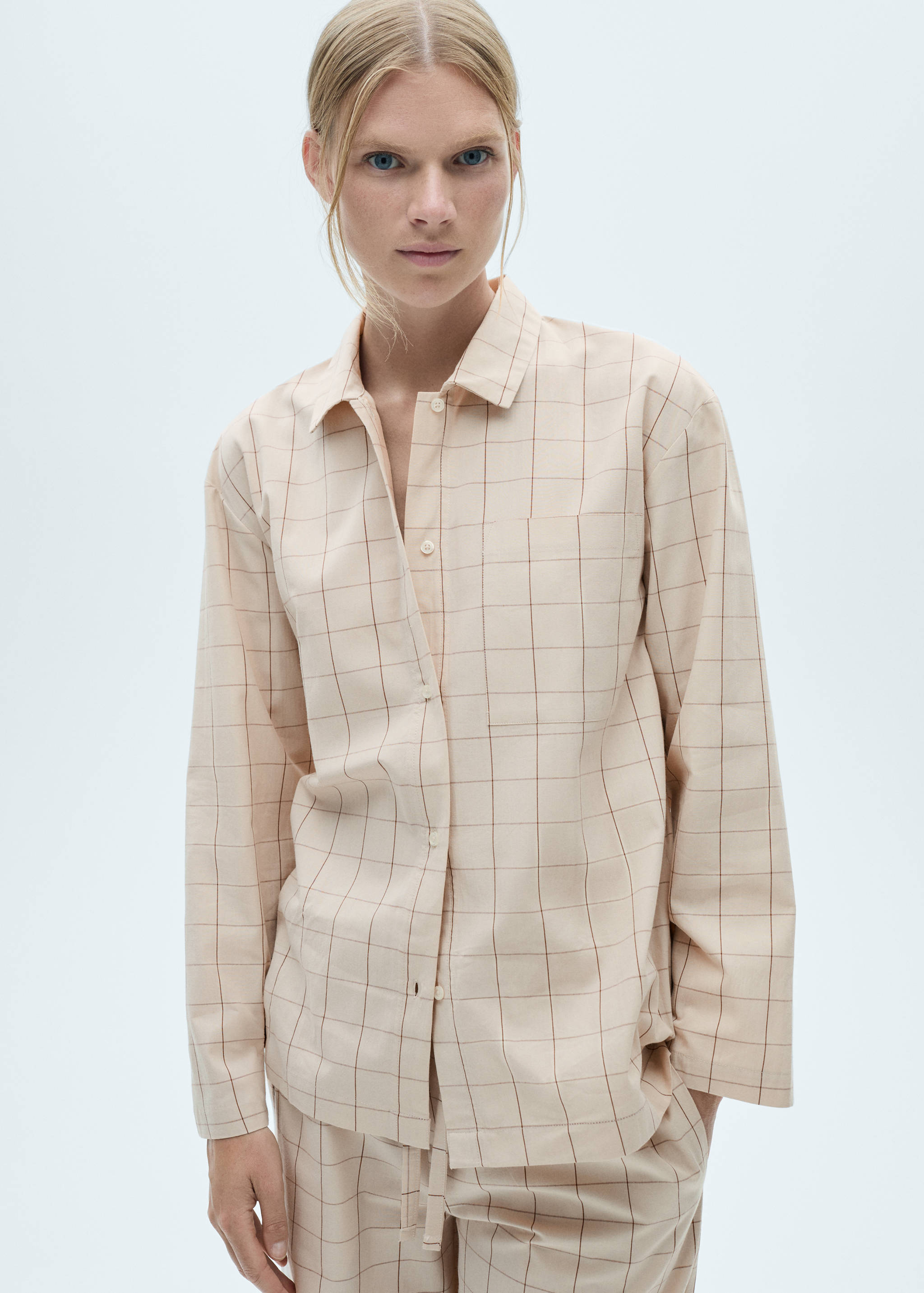 Two-piece check pyjamas - Medium plane