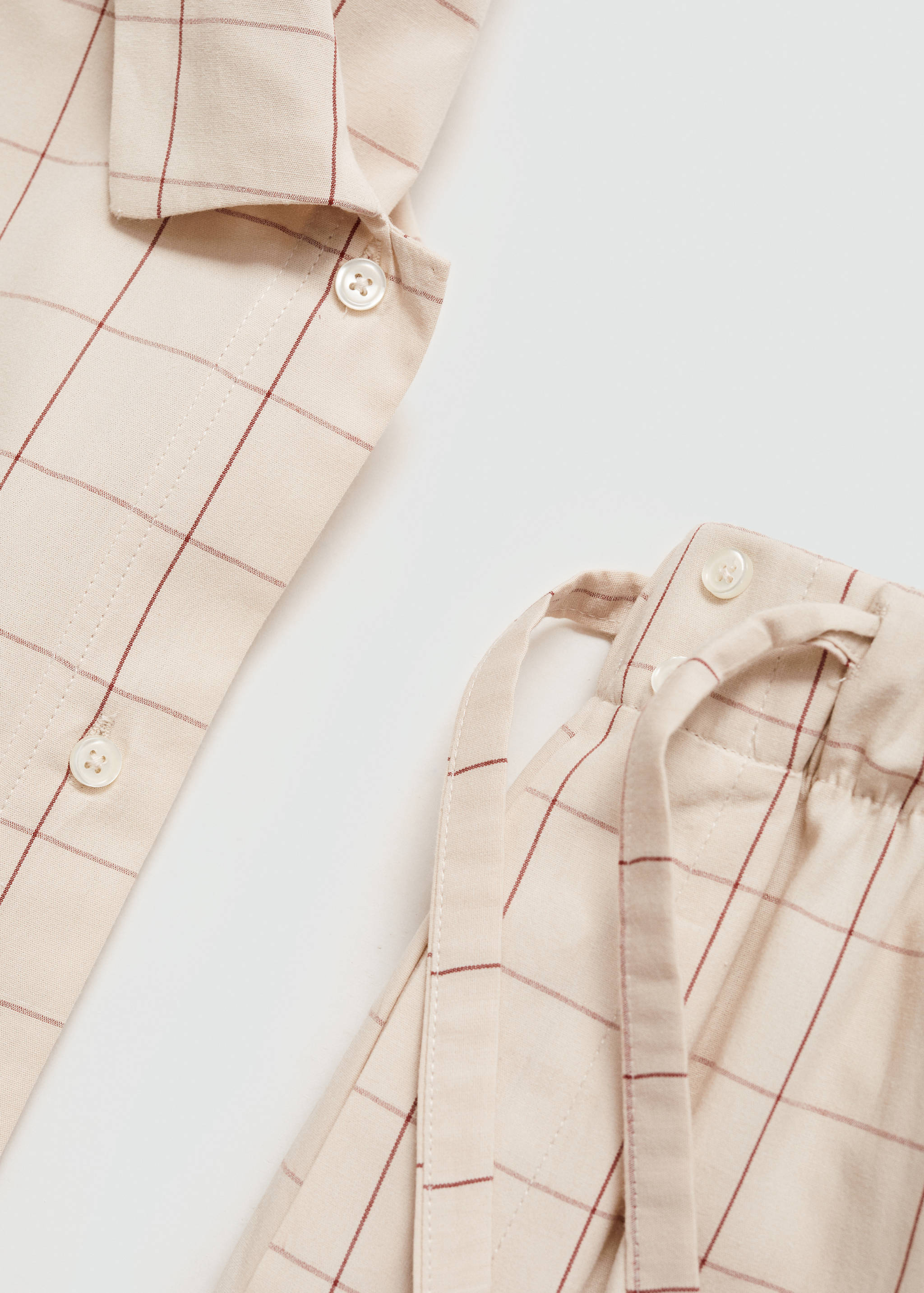 Two-piece check pyjamas - Details of the article 0